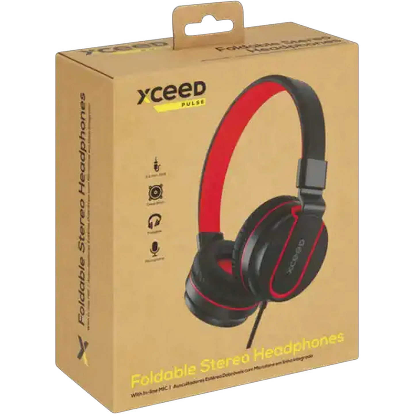 Image of Xceed Pulse Foldable Wired Microphone Stereo Headphones
