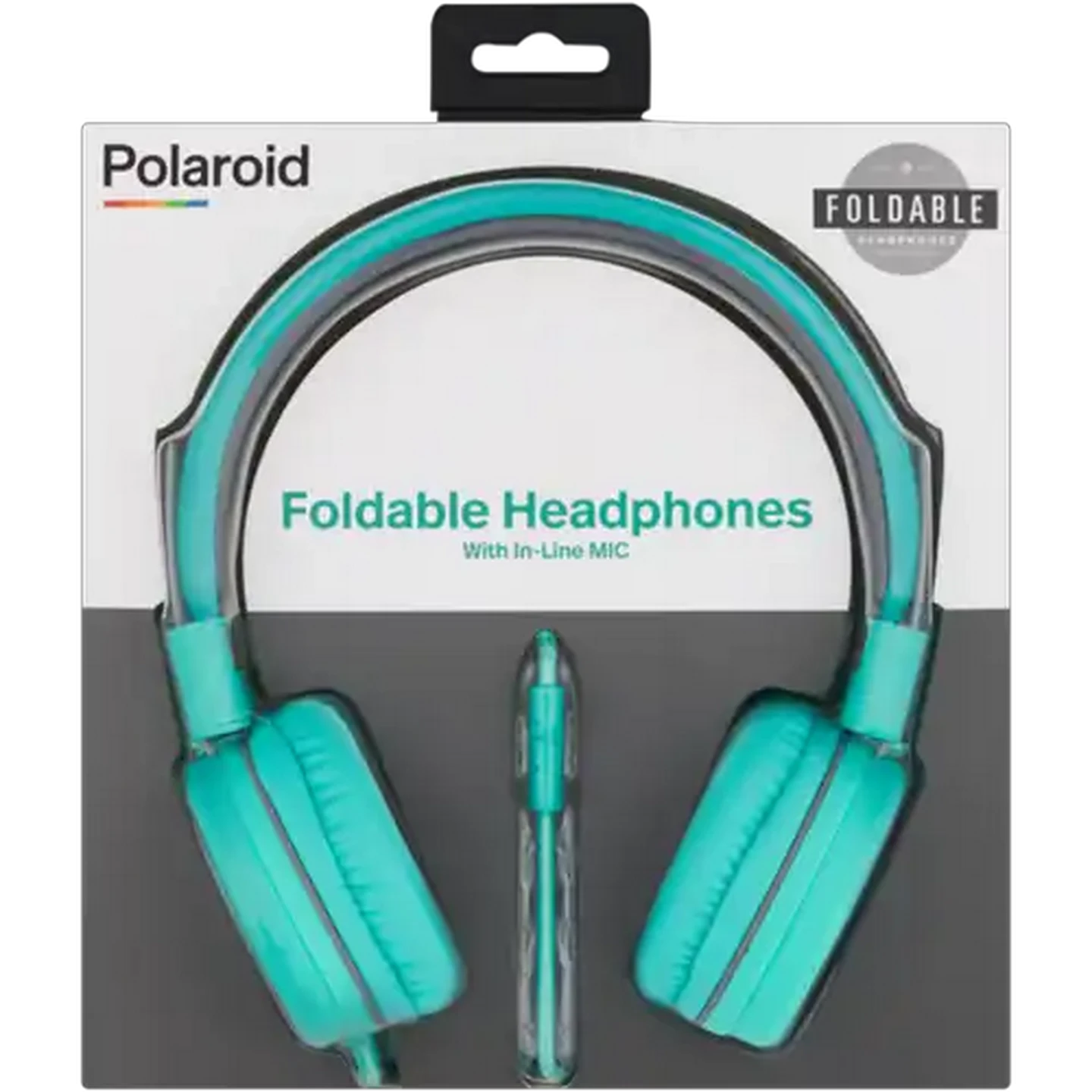 Image of Polaroid Turquoise Foldable Headphones
