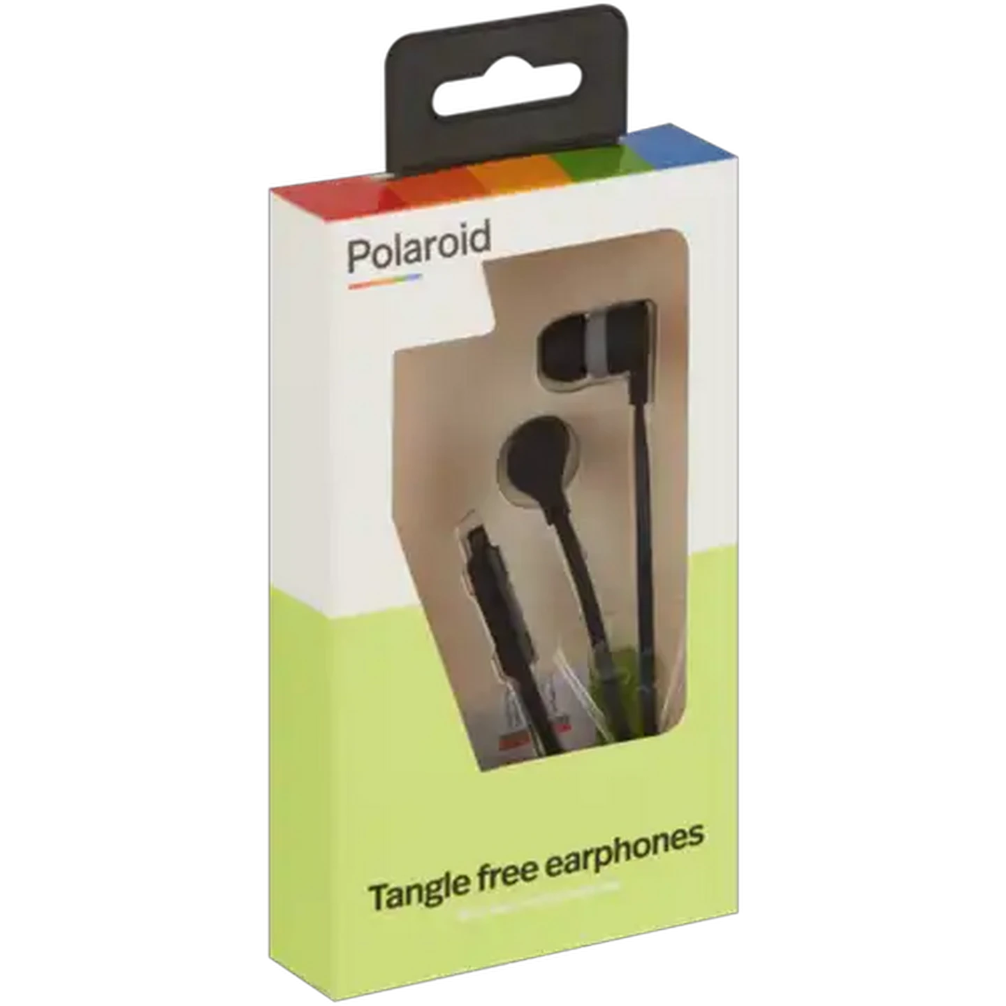 Image of Polaroid Black Tangle-Free Earphones