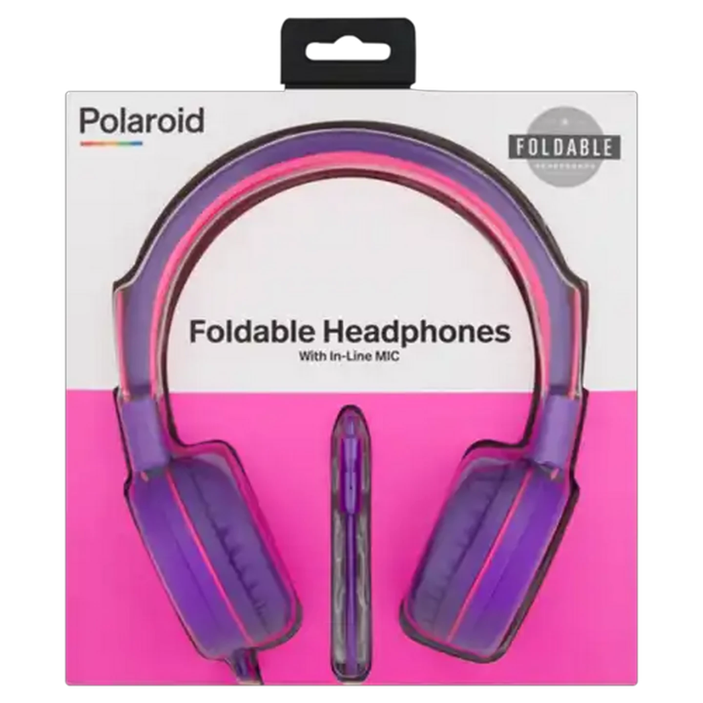 Image of Polaroid Purple Foldable Headphones