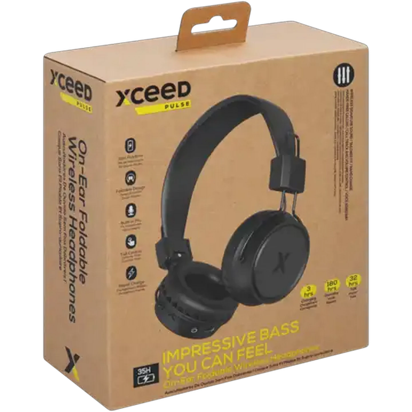 Image of Xceed Pulse K7 Black On-Ear Bluetooth Stereo Headphones