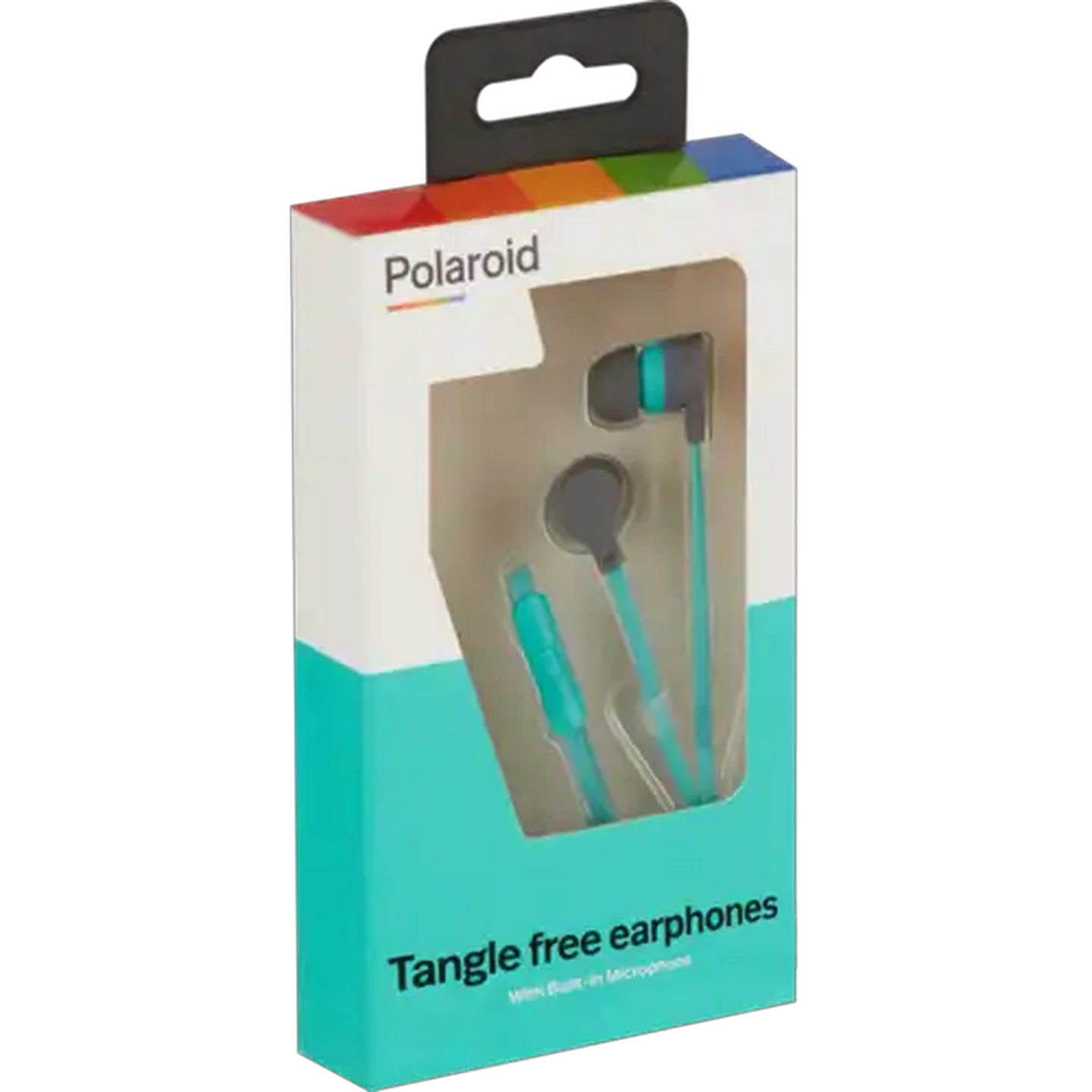 Image of Polaroid Teal Tangle-Free Earphones