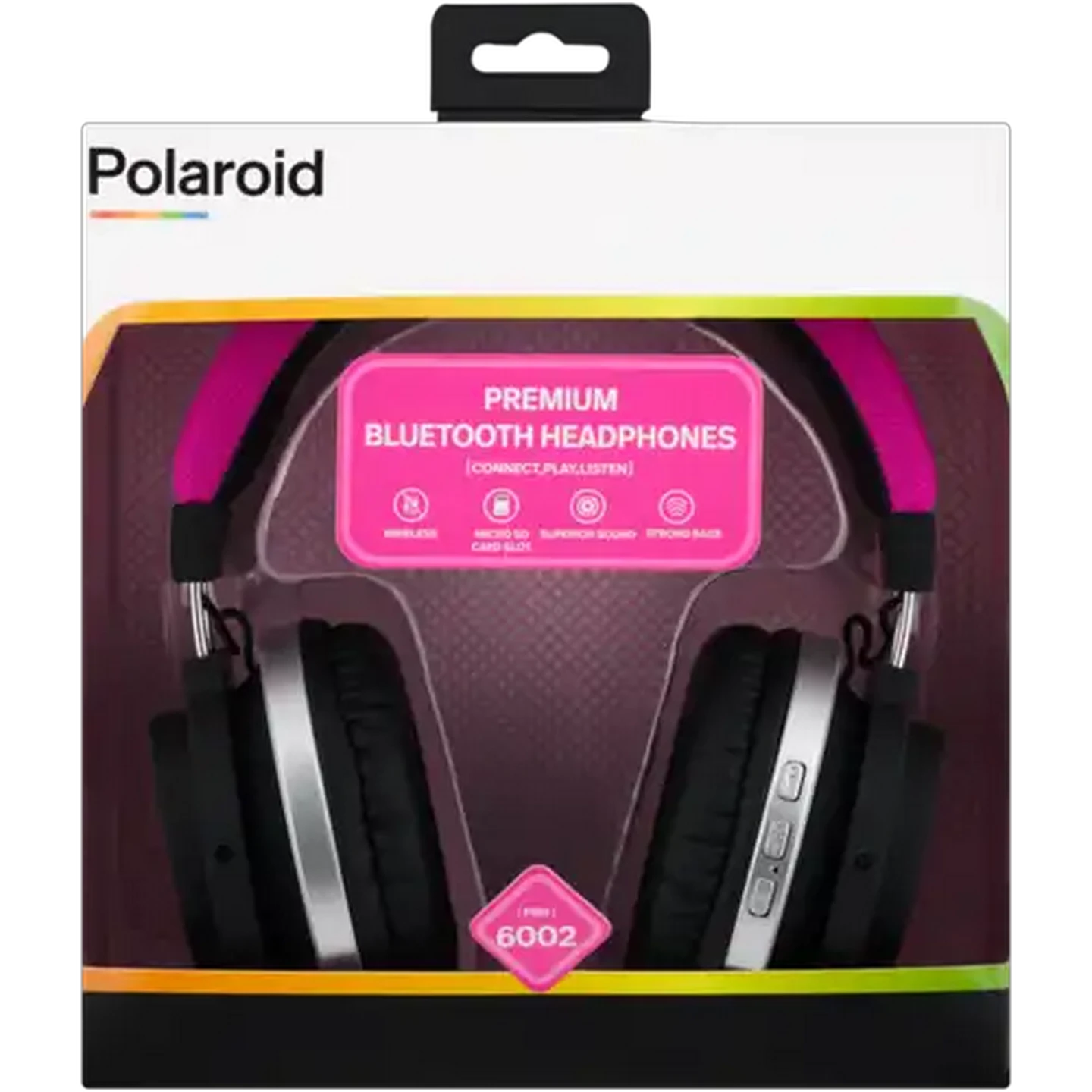 Image of Polaroid Pink Premium Bluetooth Headphones