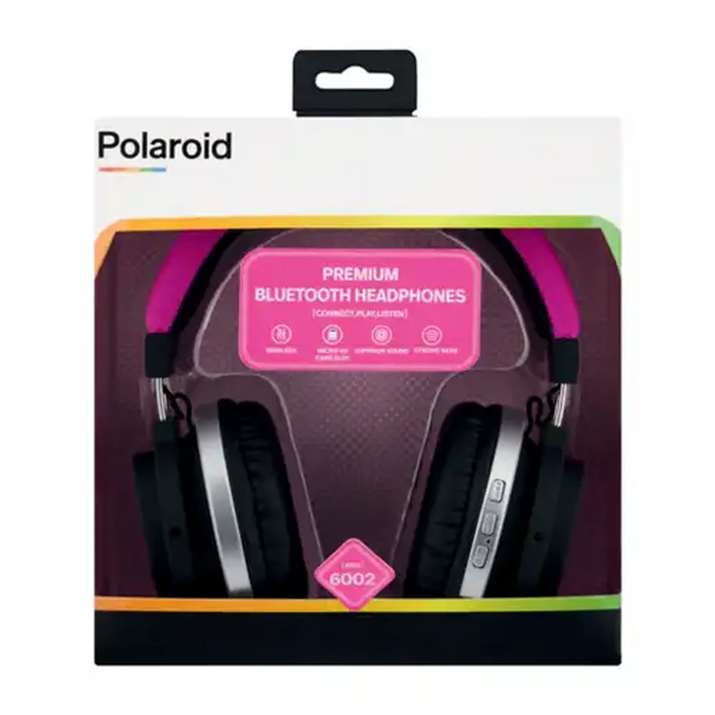 Image of Polaroid Pink Premium Bluetooth Headphones