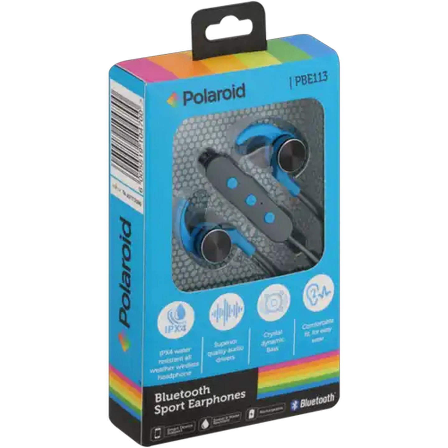 Image of Polaroid Blue & Grey Sport Bluetooth Earphones