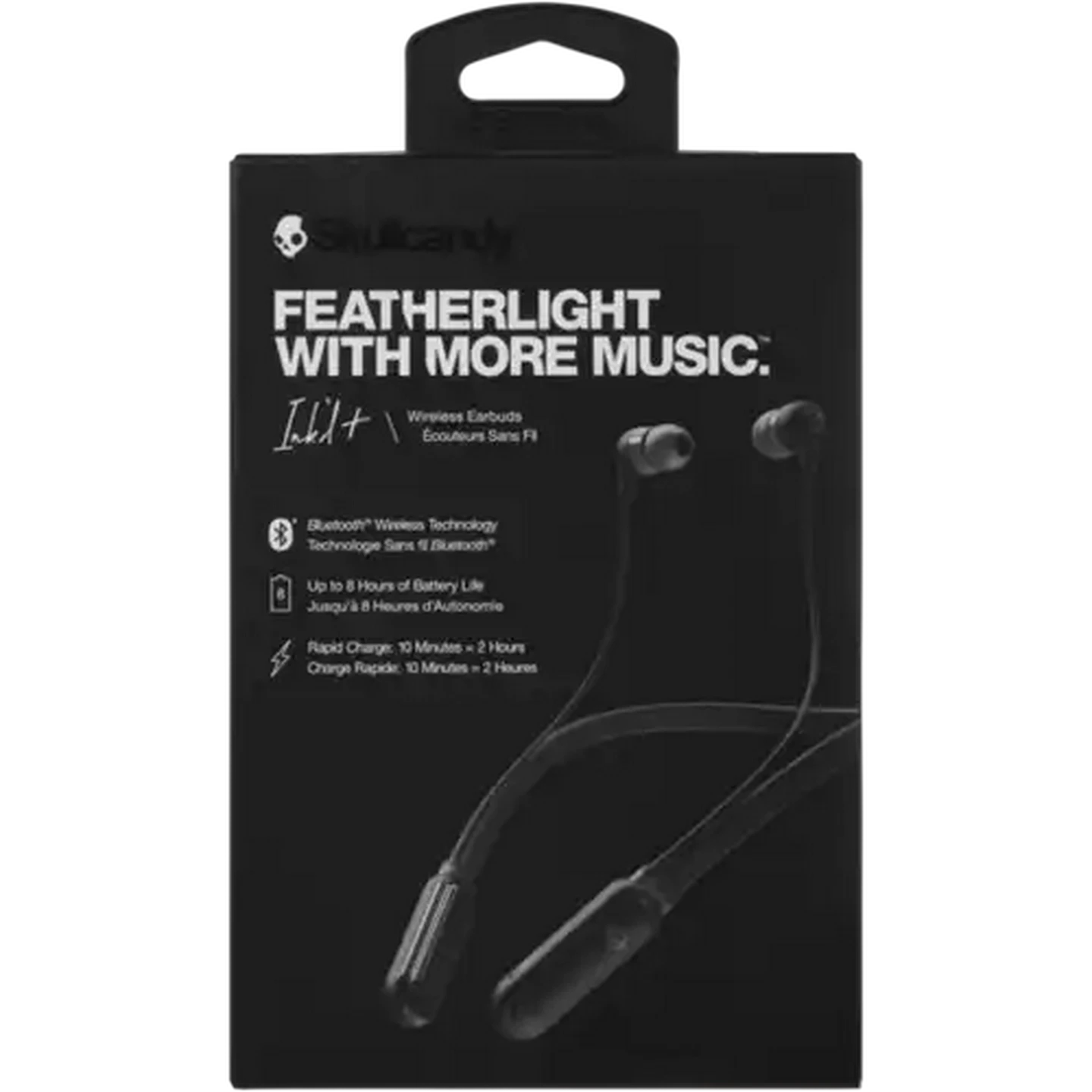 Image of Skullcandy Ink'd+ Wireless Black Neck Loop Bluetooth Earbuds