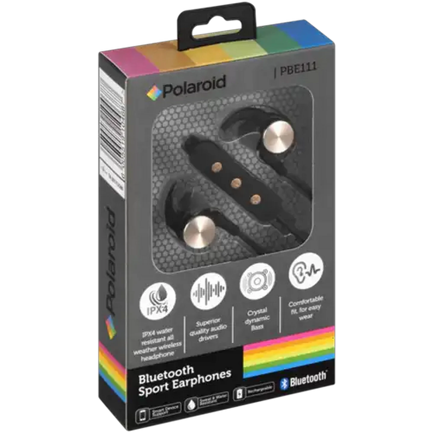 Image of Polaroid Black & Gold Sport Bluetooth Earphones