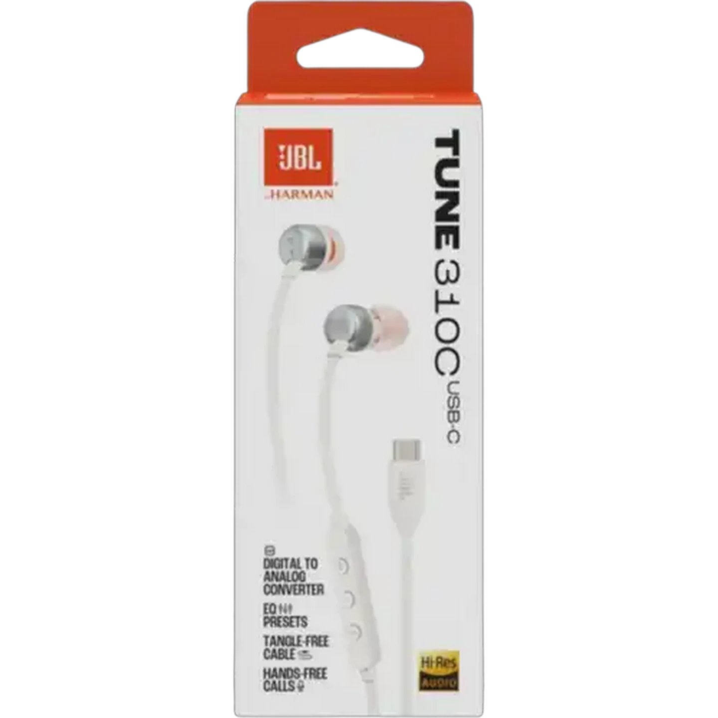 Image of JBL White Tune 310C USB-C Earphones