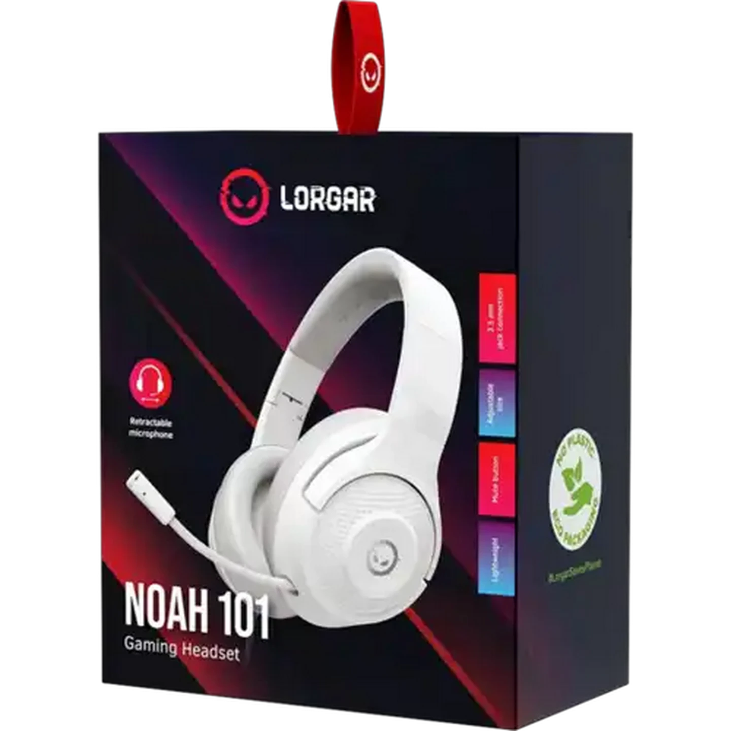 Image of Lorgar Noah 101 White Wired Over-Ear Gaming Headset