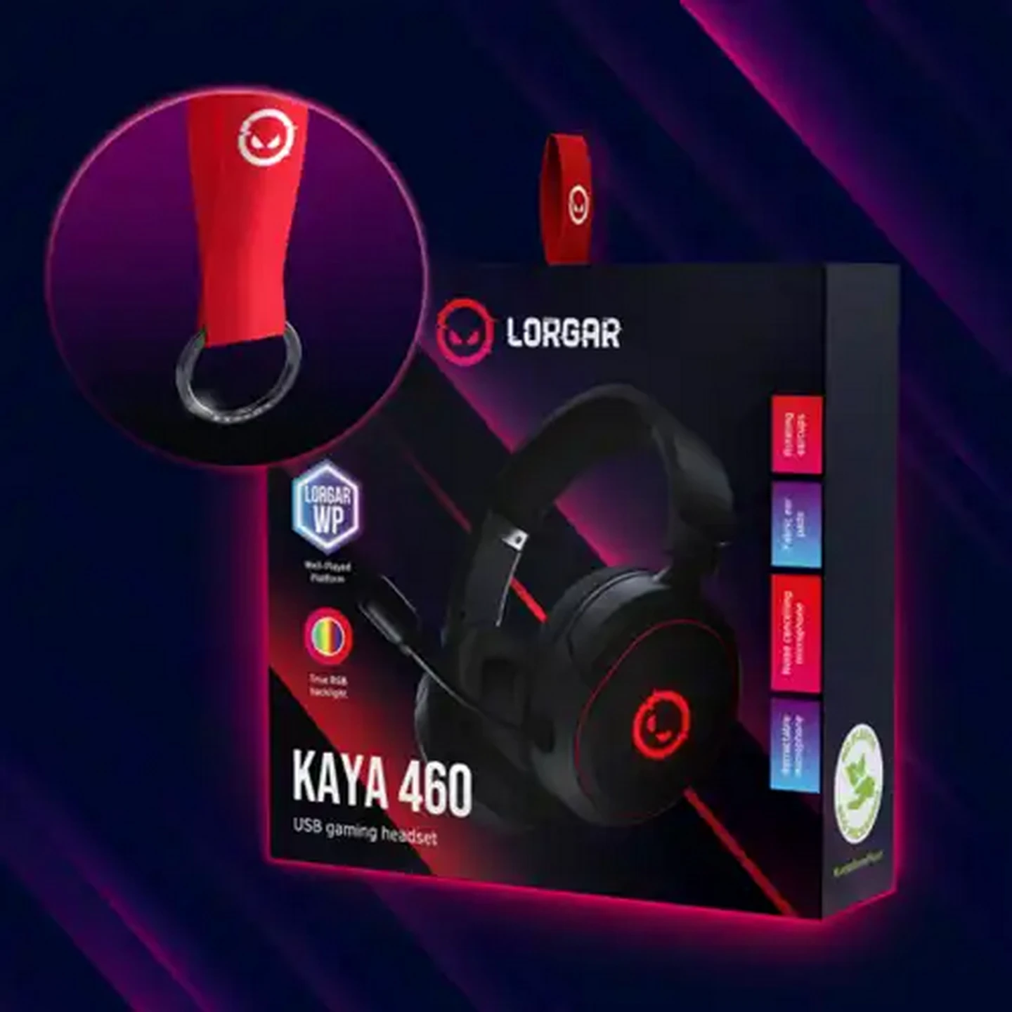 Image of Lorgar Kaya 460 Black Gaming Headset