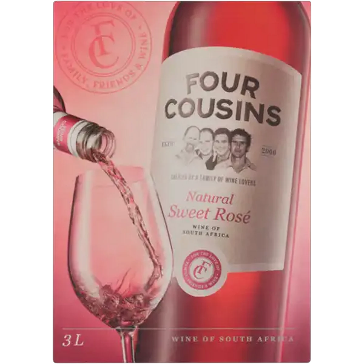 Shoprite ZA | Four Cousins Natural Sweet Rosé Wine Box 3L