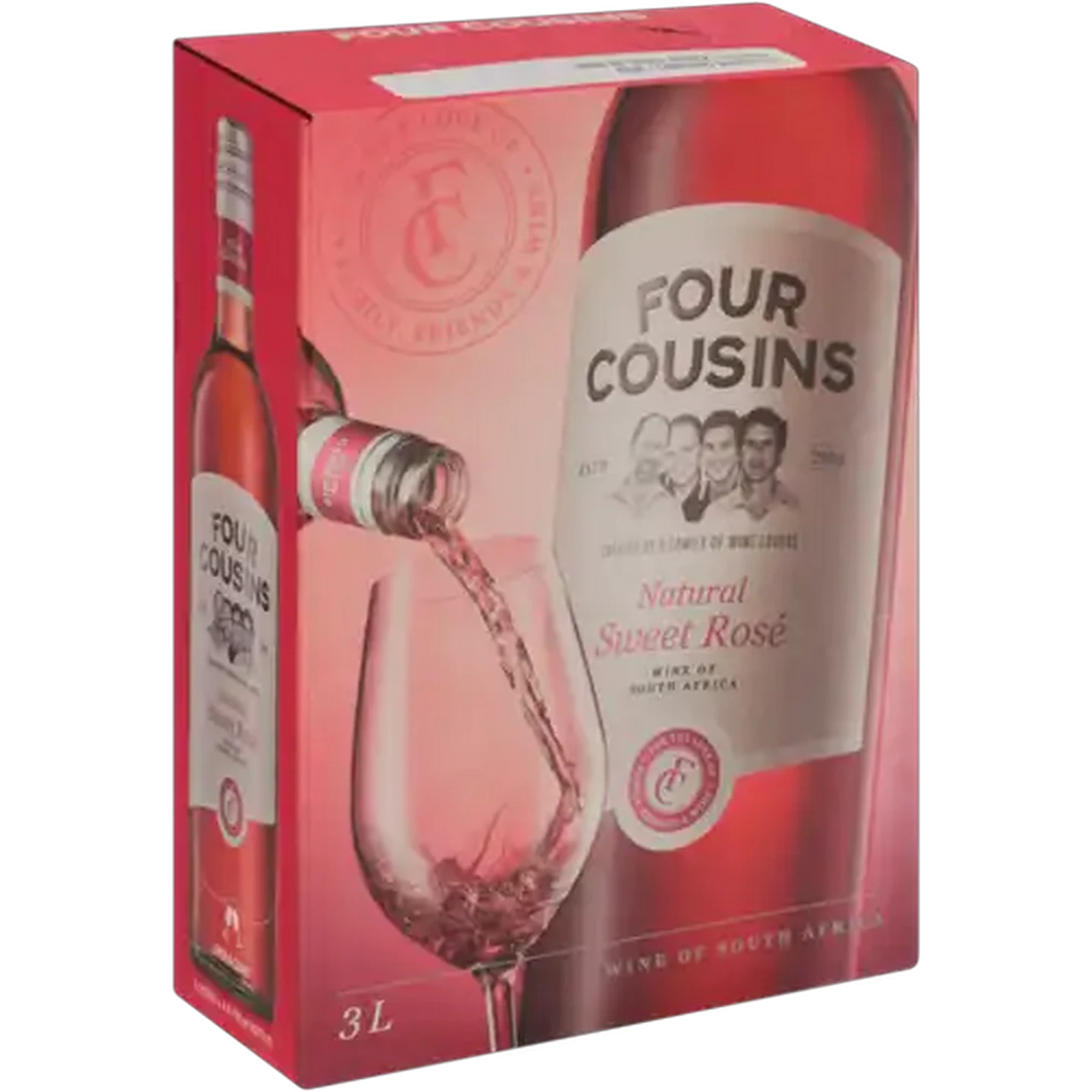 Image of Four Cousins Natural Sweet Rosé Wine Box 3L