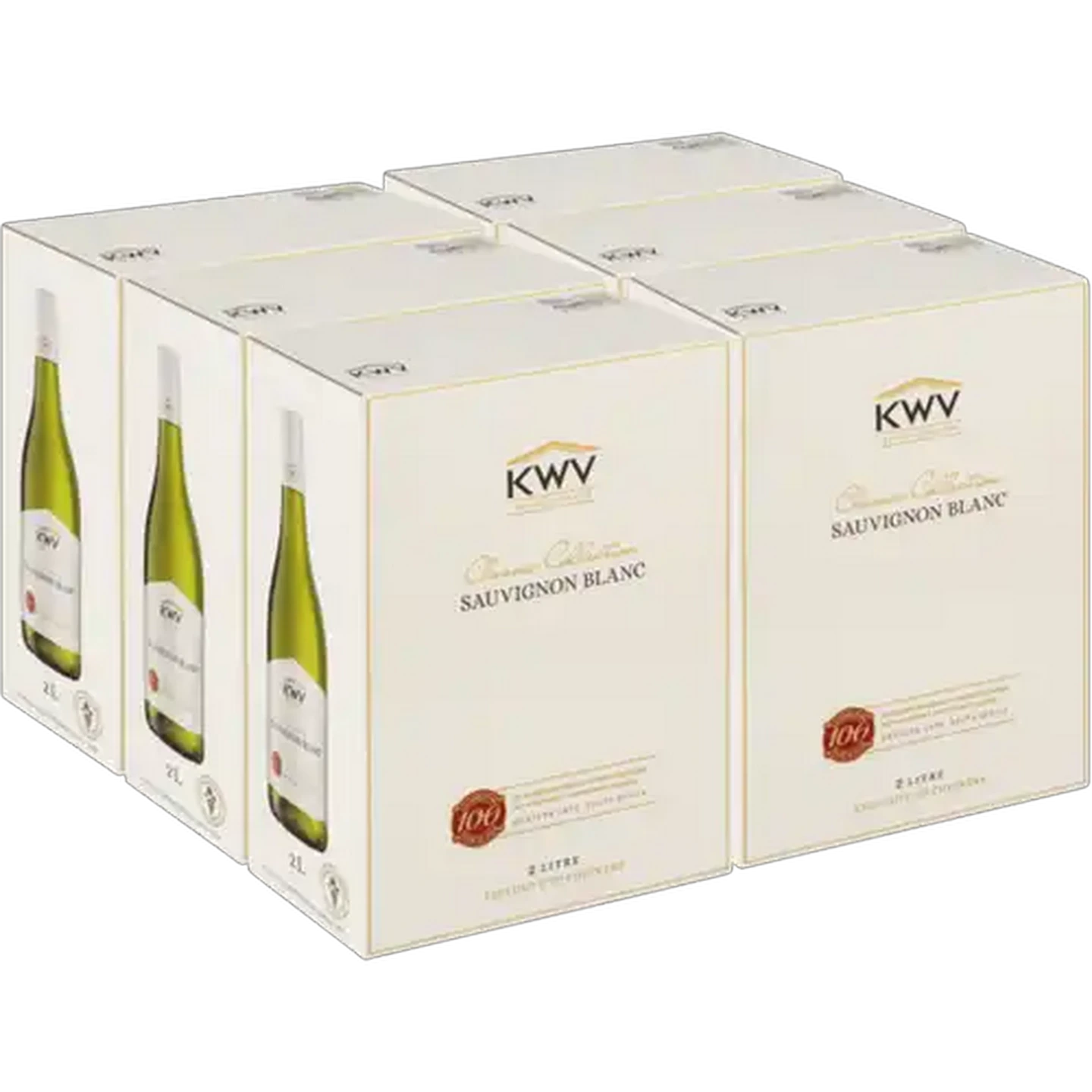 Image of KWV Classic Sauvignon Blanc White Wine Boxes 8 x 2L
