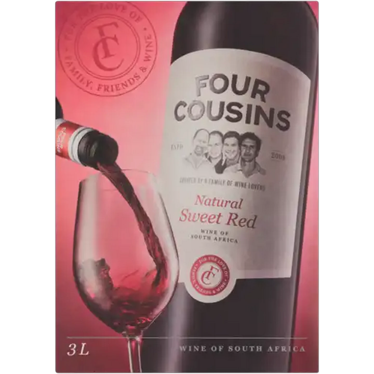 Image of Four Cousins Natural Sweet Red Wine Box 3L