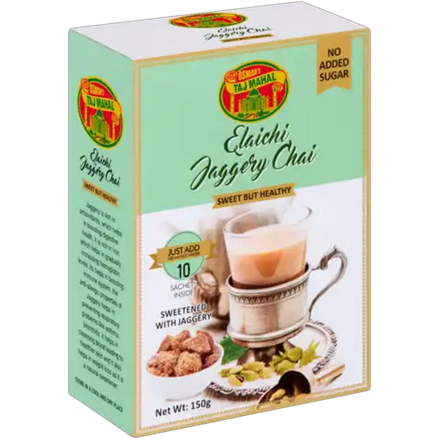 Image of Osman's Taj Mahal Elaichi Jaggery Chai Tea Sachets 10-Pack