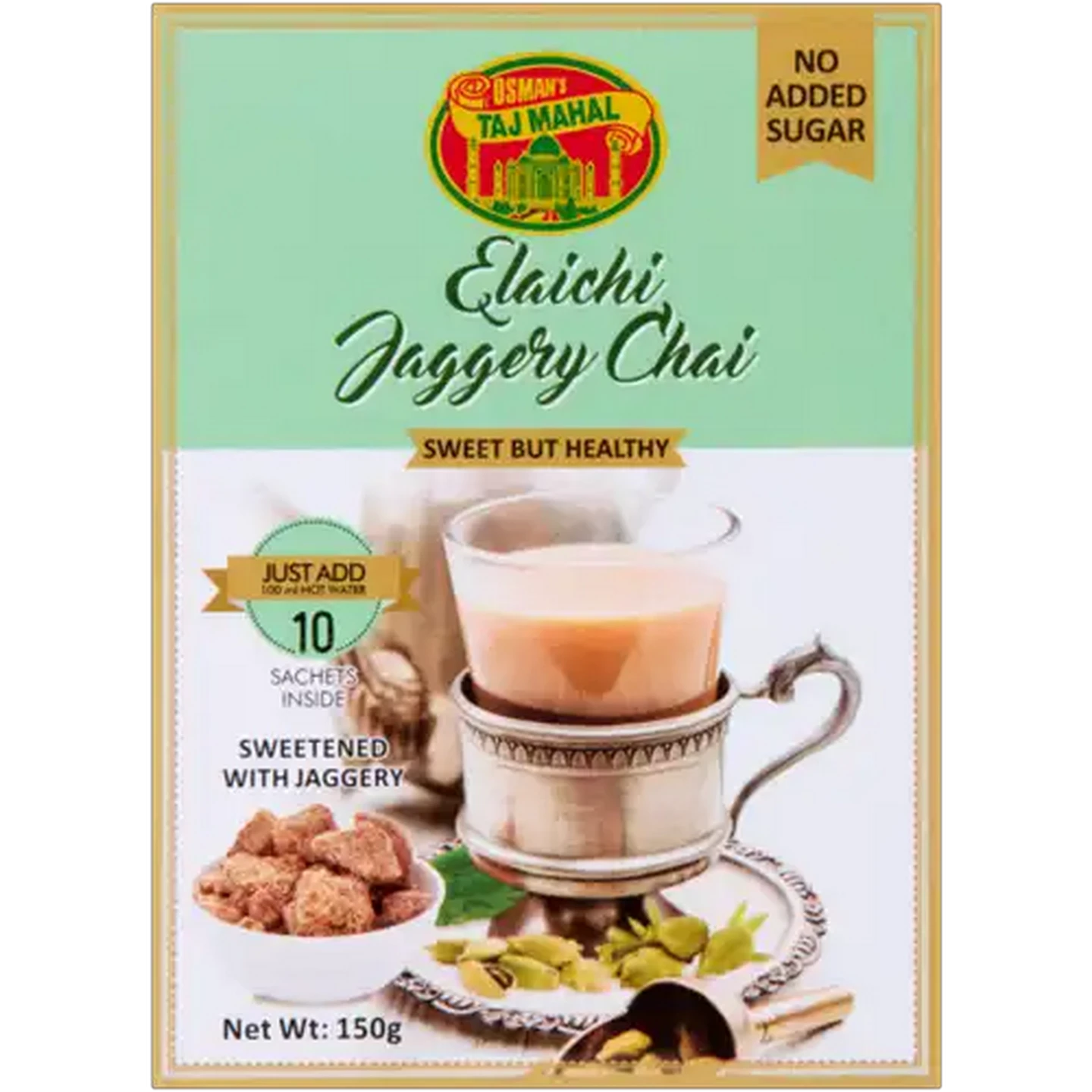 Image of Osman's Taj Mahal Elaichi Jaggery Chai Tea Sachets 10-Pack