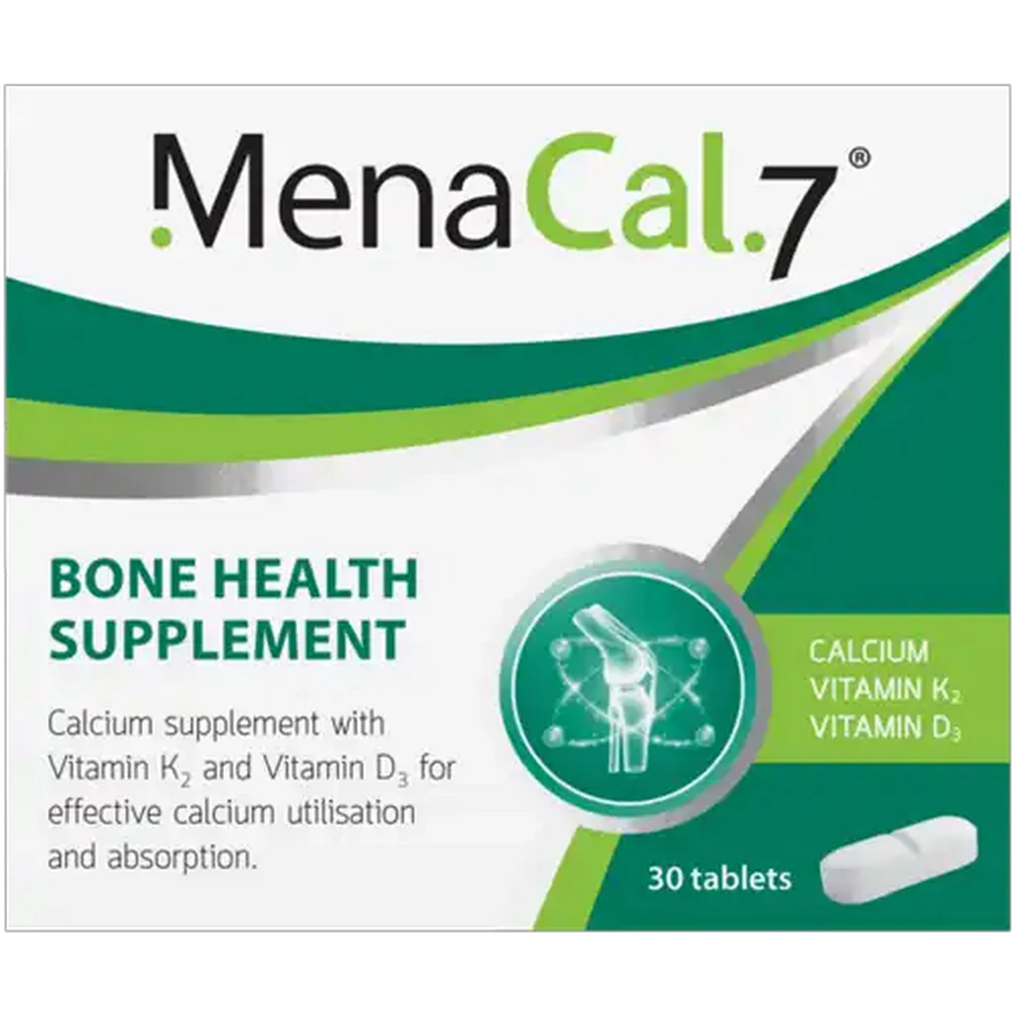 Image of MenaCal.7 Bone Health Supplement Tablets 30 Pack