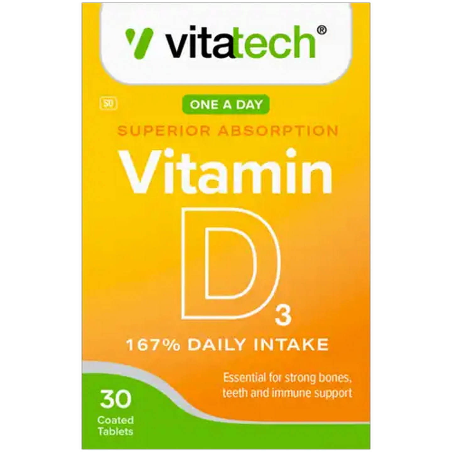 Image of Vitatech Vitamin D3 Coated Tablets 30 Pack