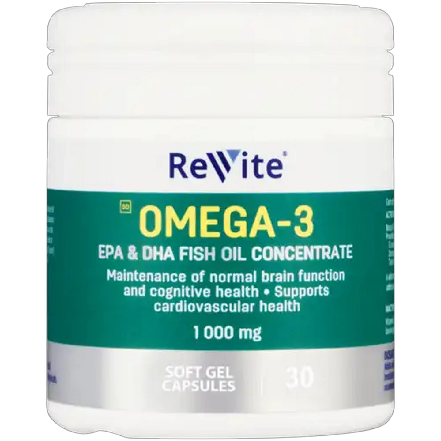 Image of Revite 1000mg Omega-3 Softgel Capsules 30 Pack