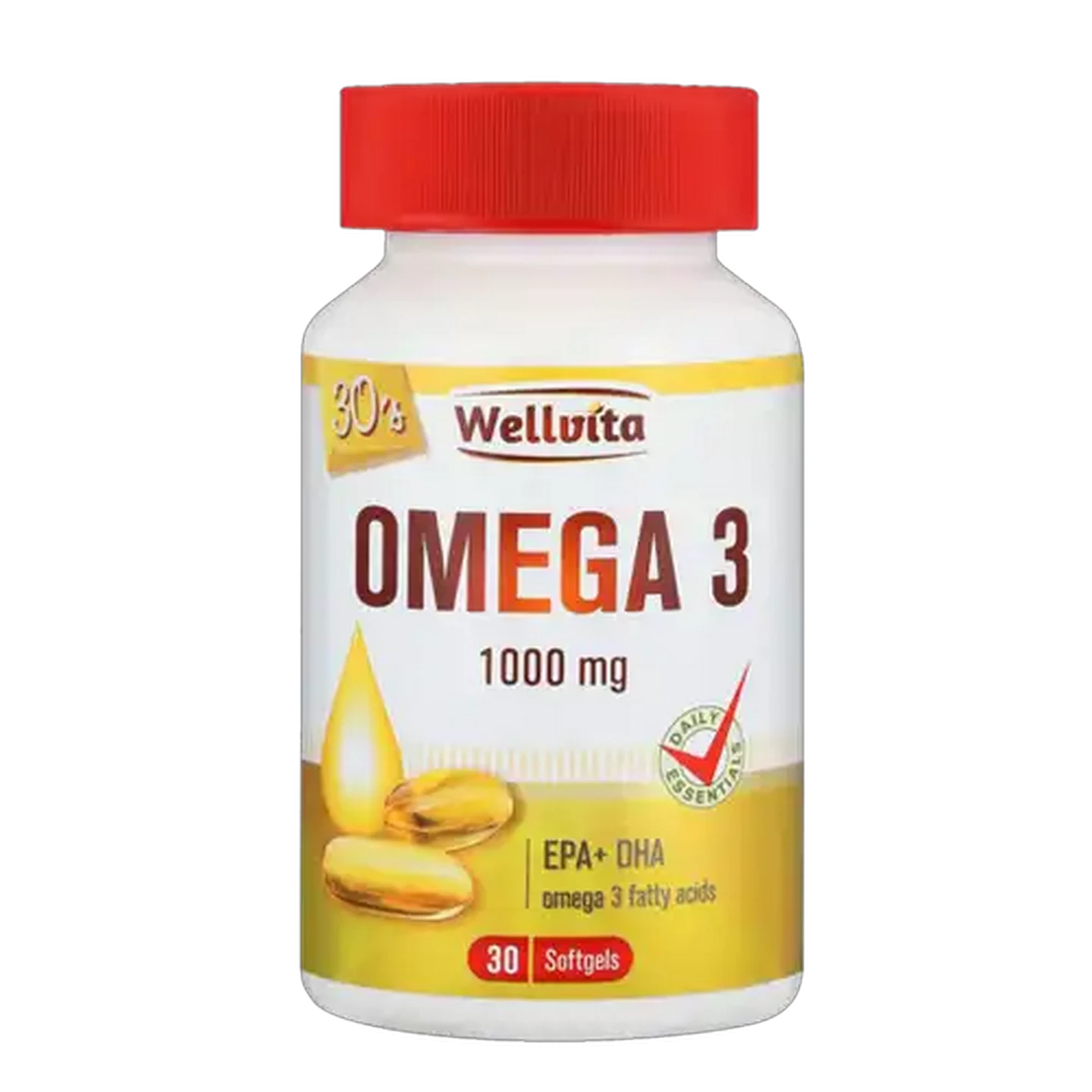 Image of Wellvita Omega 3 1000mg Capsules 30 Pack