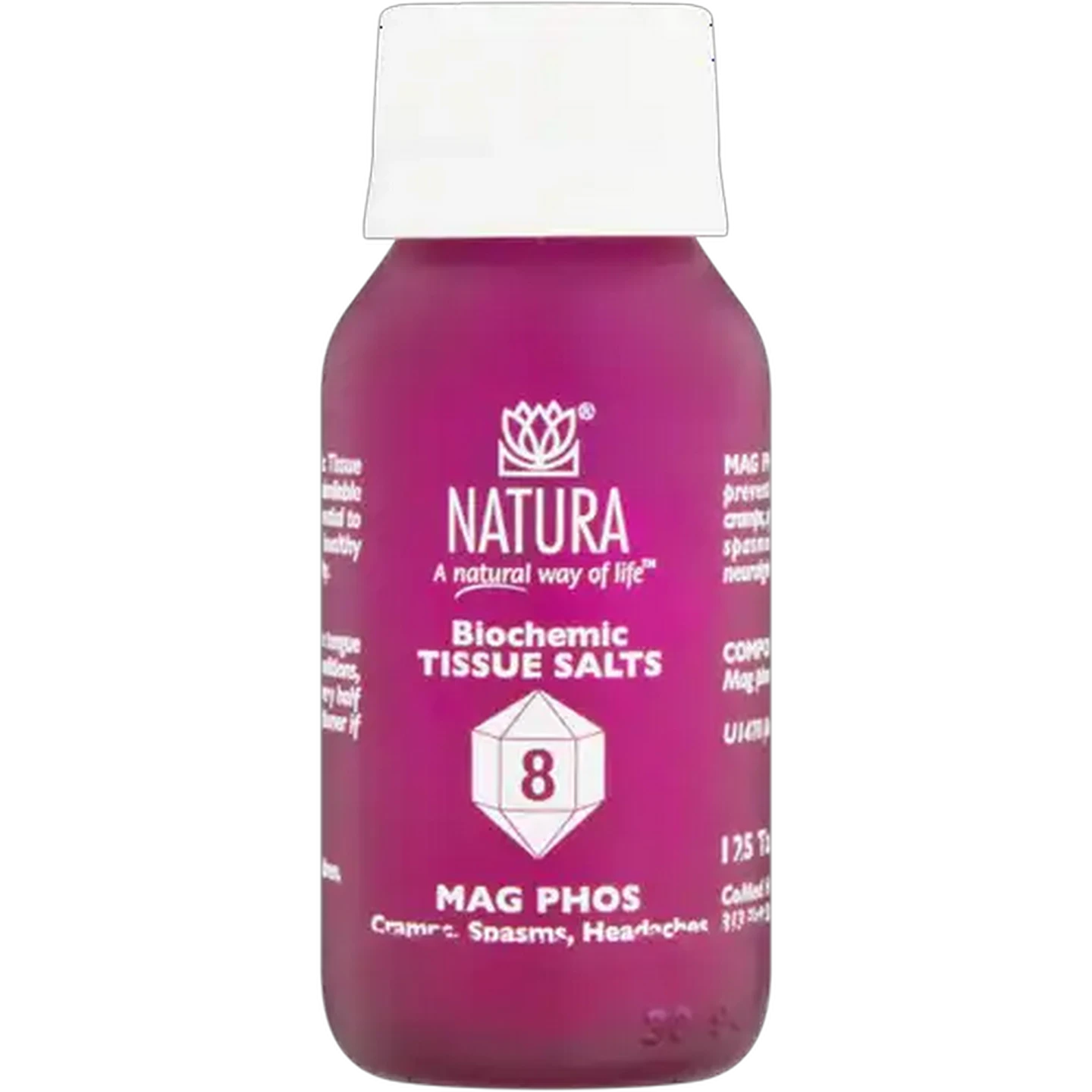 Image of Natura Biochemic No. 8 Magnesium Phosphate Tissue Salts Tablets 125 Pack