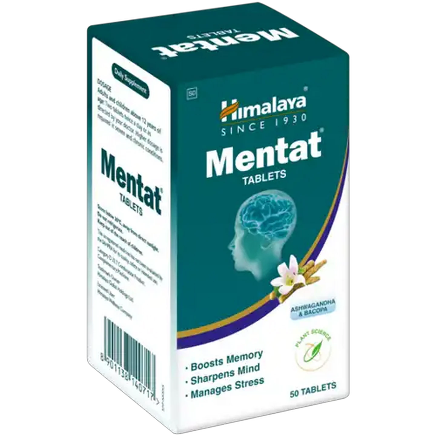 Image of Himalaya Mentat Daily Supplement Tablets 50 Pack