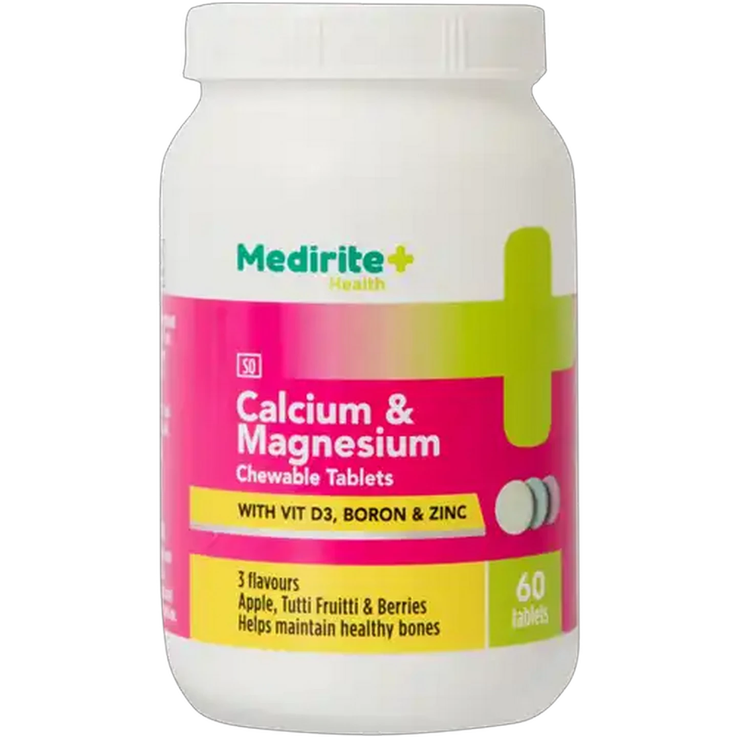 Image of Medirite Calcium & Magnesium Chewable 60 Tablets