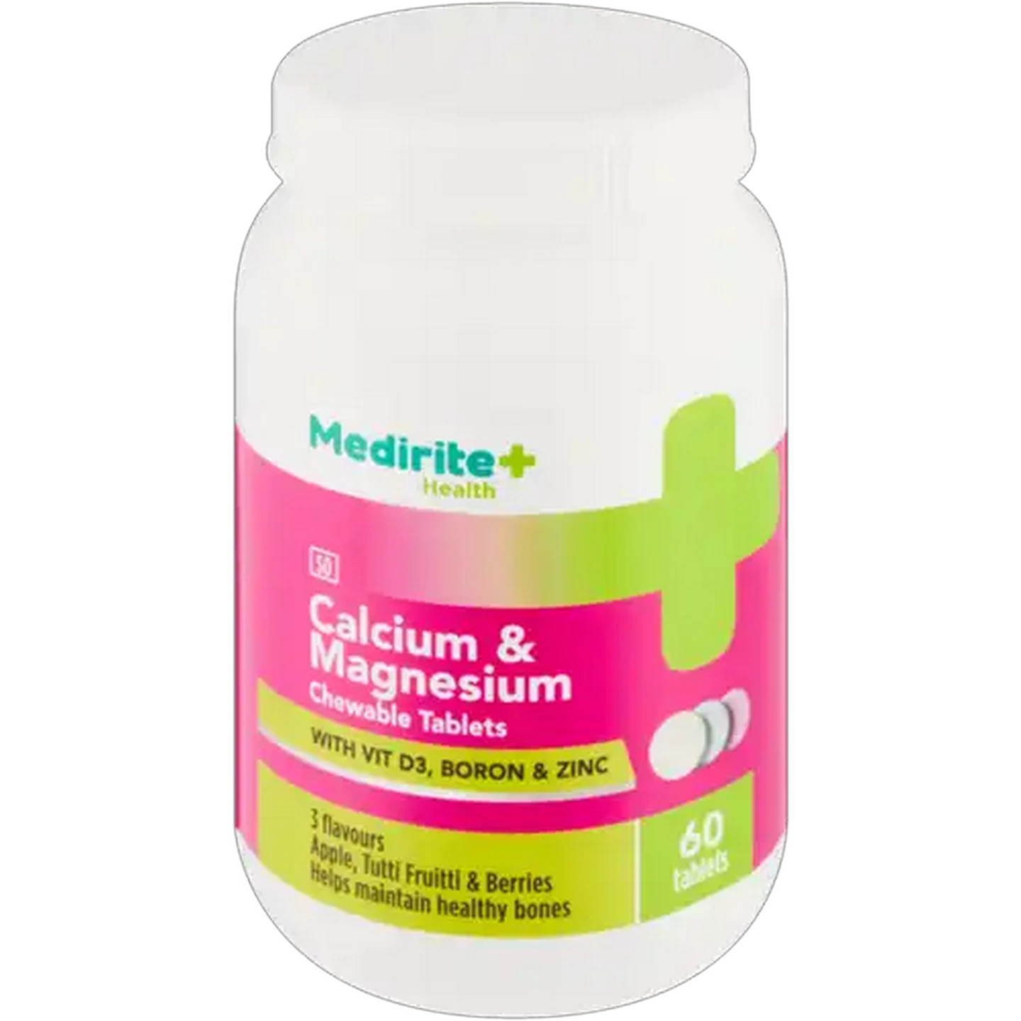Image of Medirite Calcium & Magnesium Chewable 60 Tablets