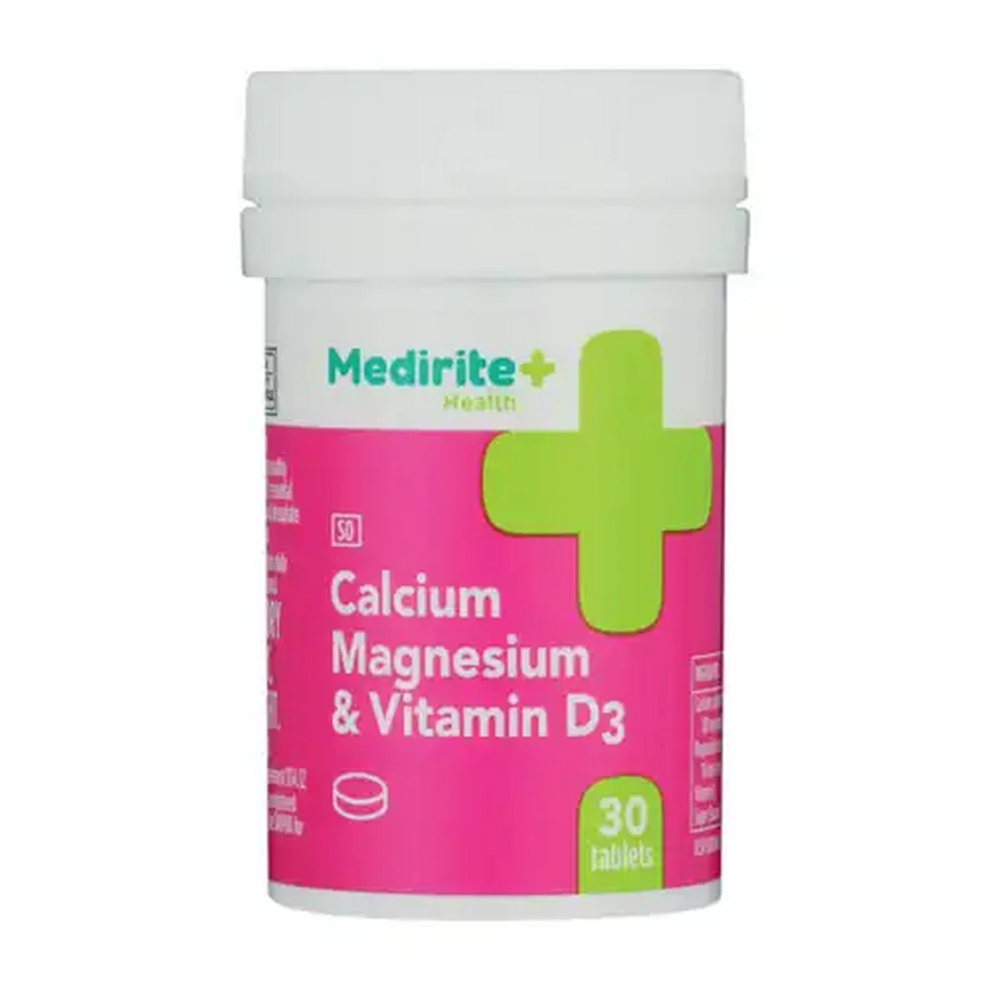 Image of Medirite Calcium Magnesium & Vitamin D3 30 Tablets