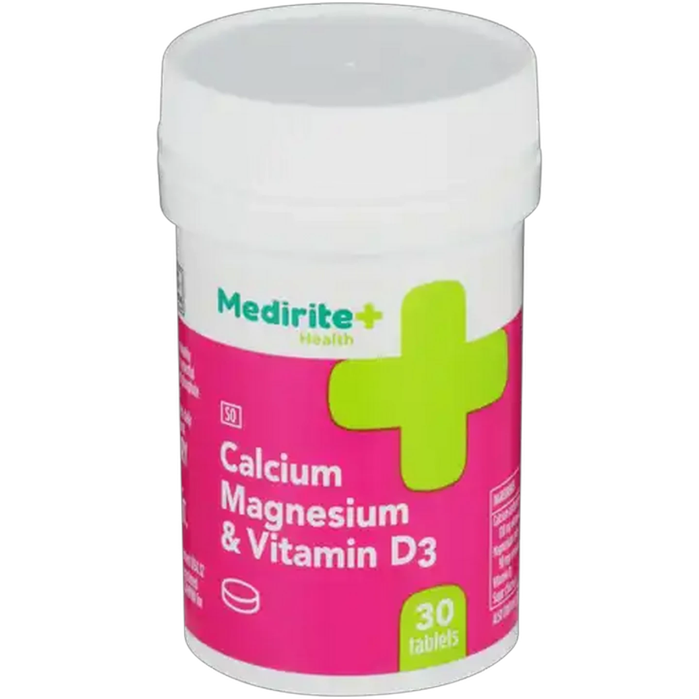 Image of Medirite Calcium Magnesium & Vitamin D3 30 Tablets