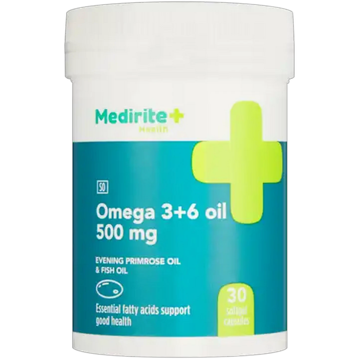 Image of Medirite Omega 3+6 Oil Capsules 30 Pack