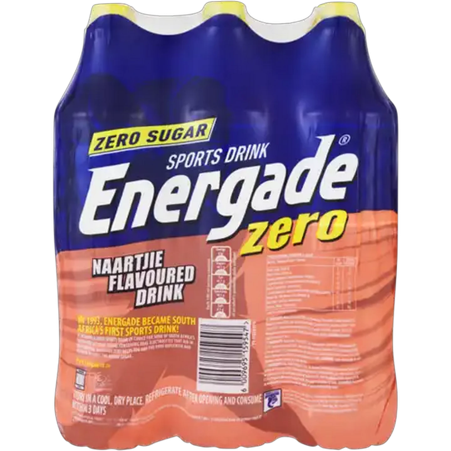 Image of Energade Zero Naartjie Flavoured Sports Drink 6 x 500ml