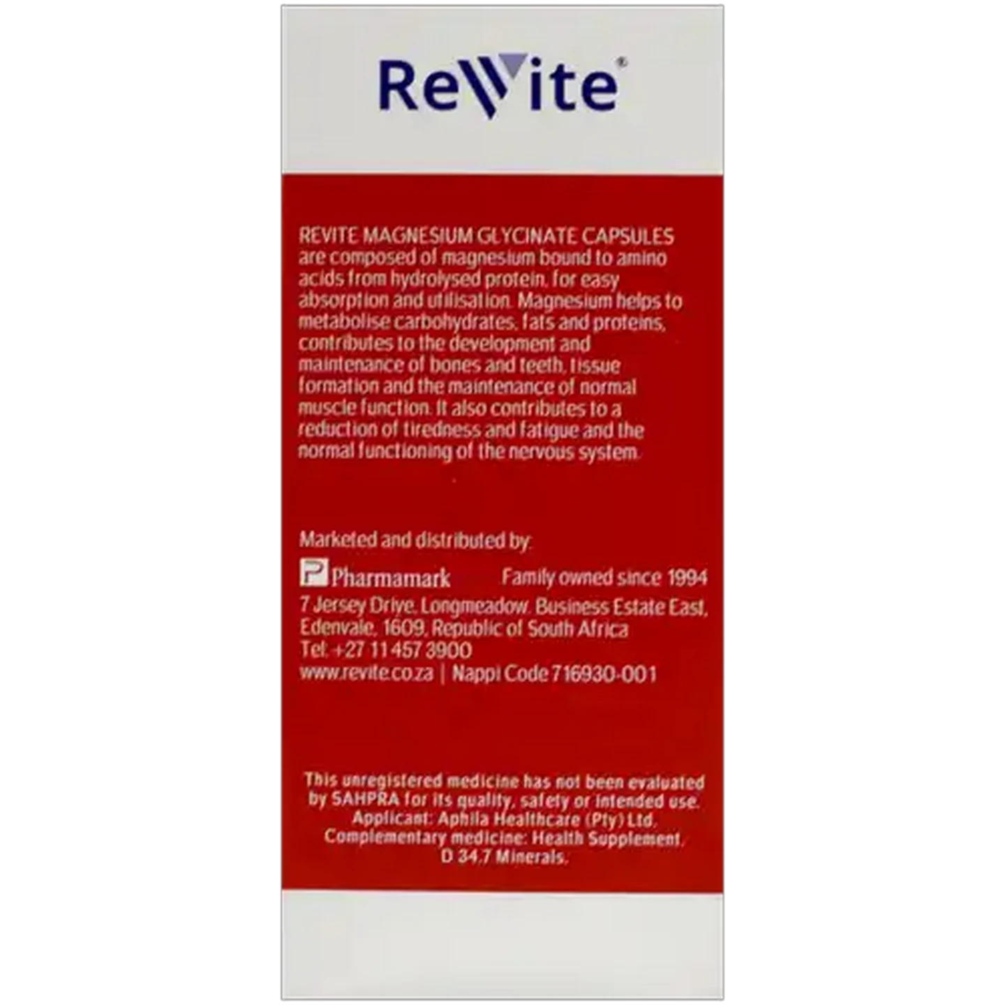 Image of Revite Magnesium Glycinate Capsules 30-Pack