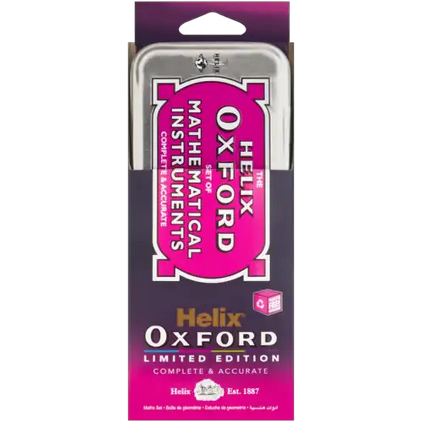 Image of Helix Oxford Pink Limited Edition Mathematical Instrument Set 10 Piece