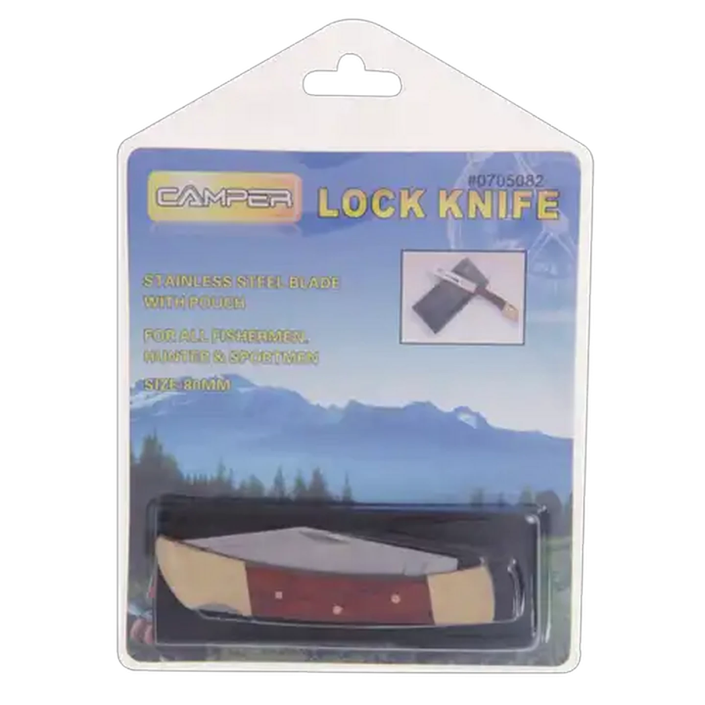 Image of Camper Stainless Steel Lock Knife & Pouch Set 2 Piece