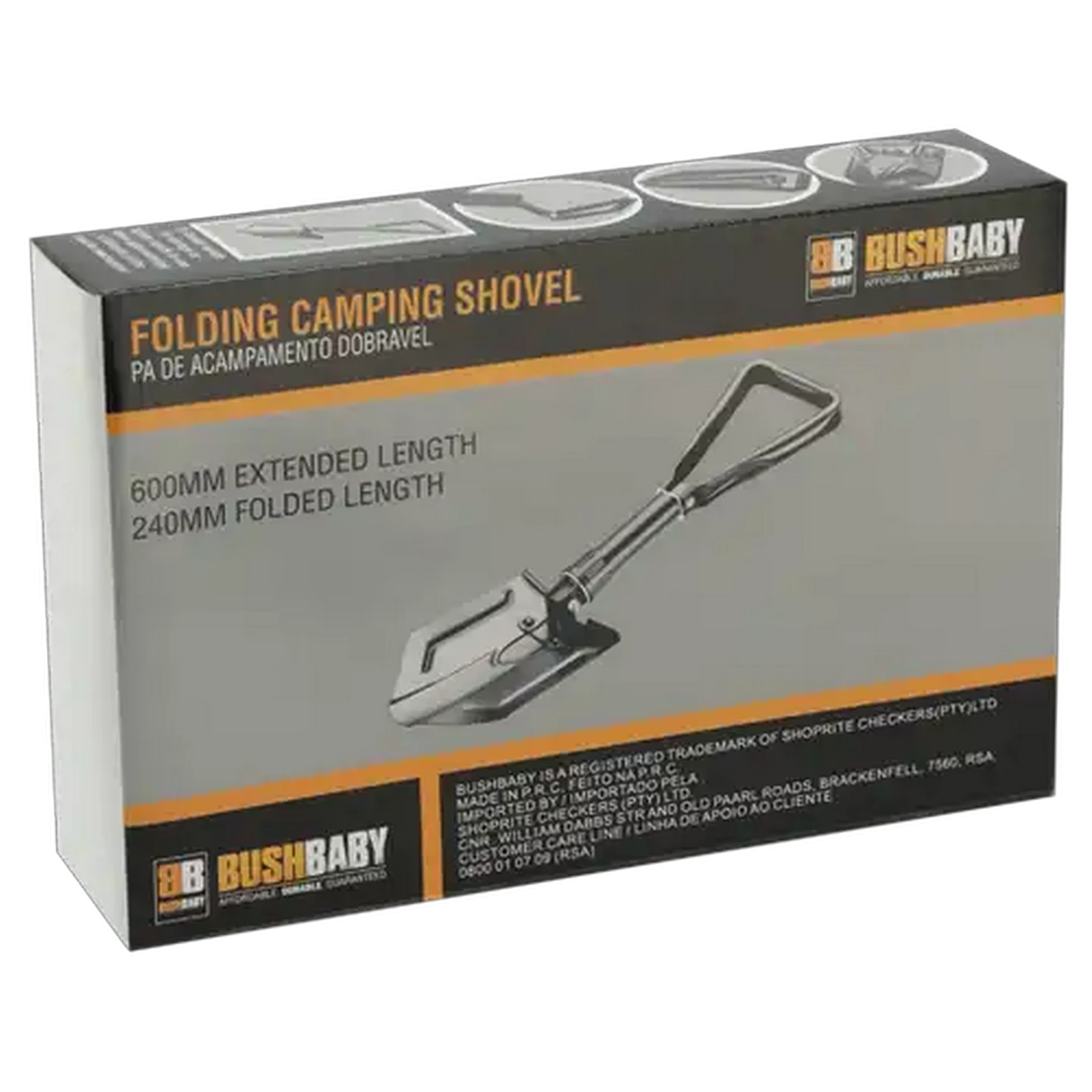 Image of Bush Baby Black Folding Camping Shovel