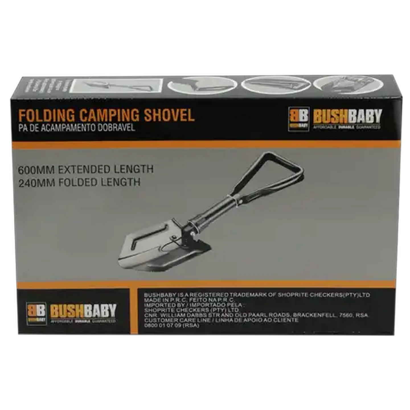Image of Bush Baby Black Folding Camping Shovel