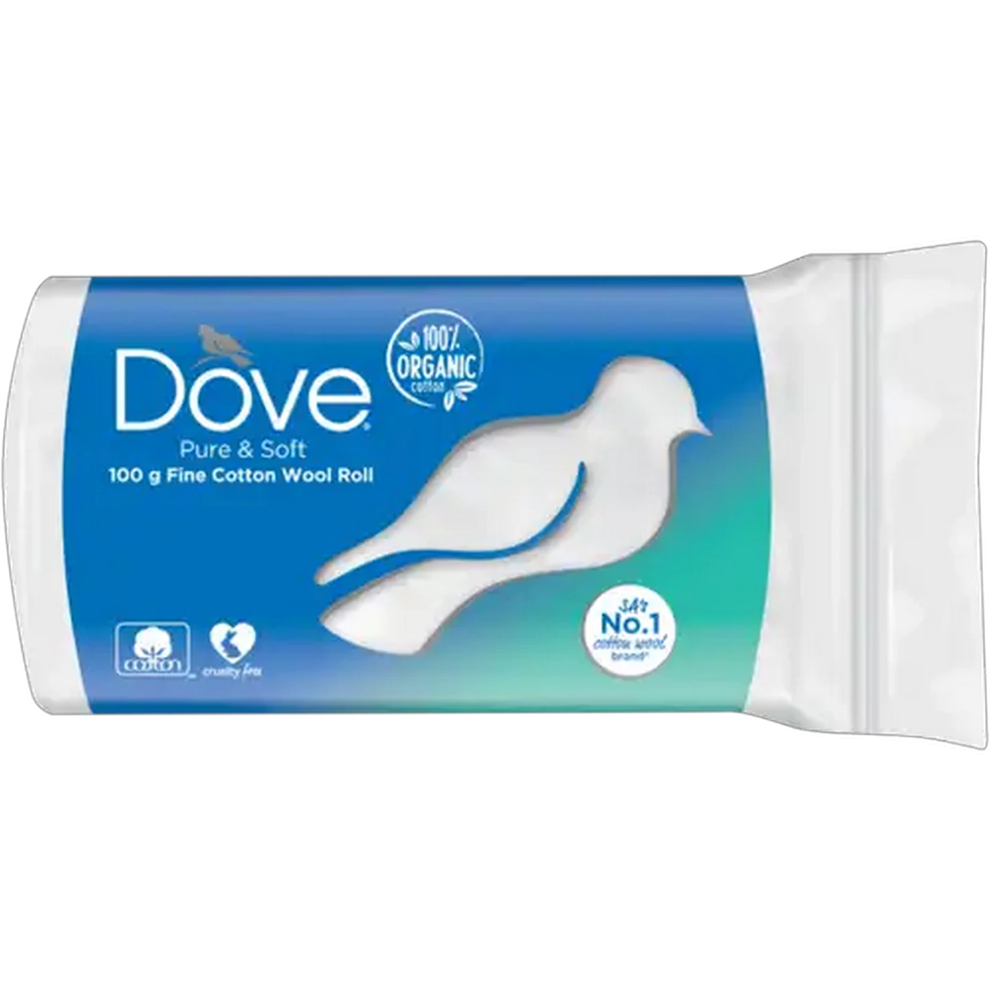 Image of Dove Fine Cotton Wool Roll 100g
