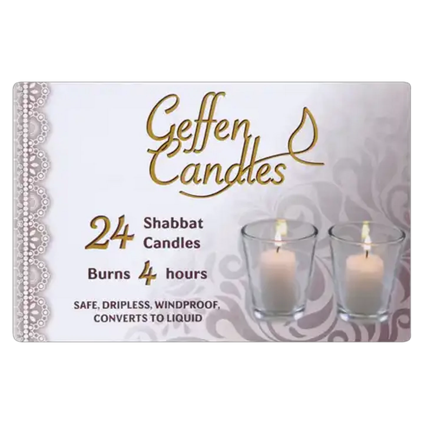 Image of Geffen Shabbat Candles 24-Pack