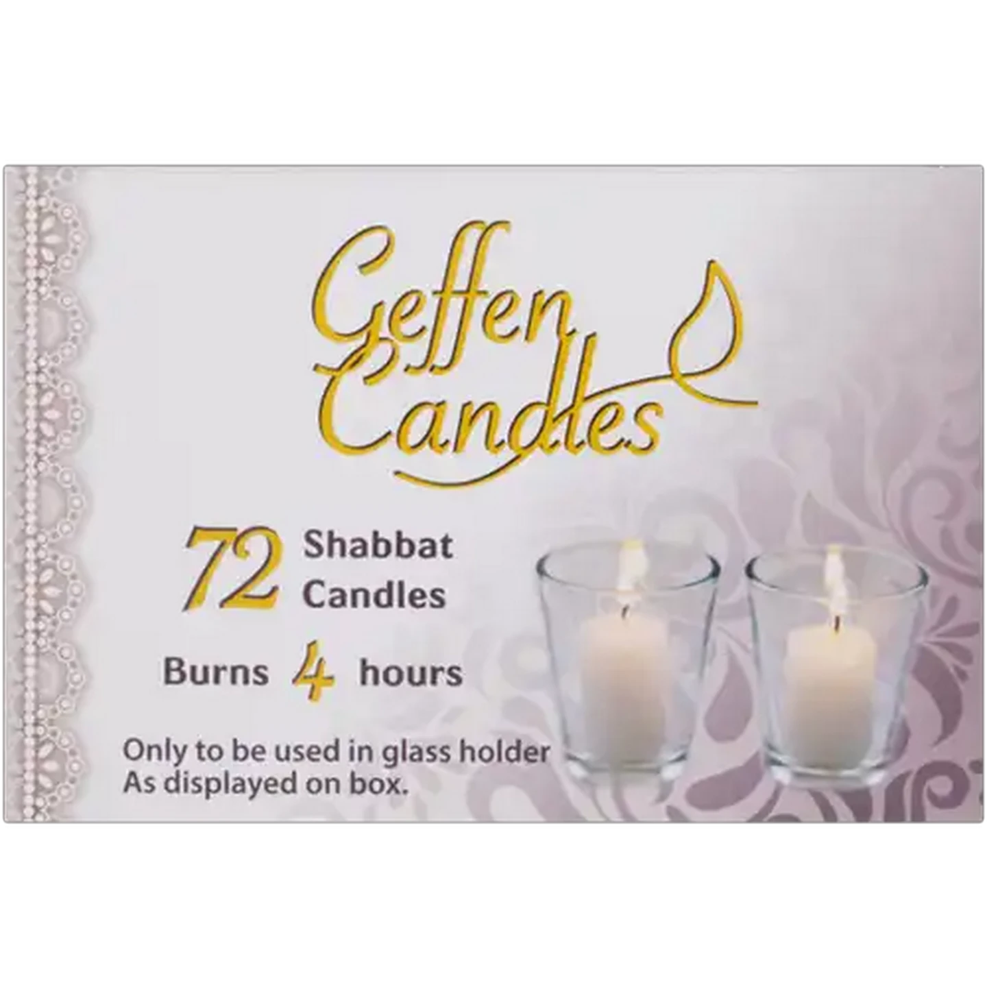 Image of Geffen Shabbat Candles 72 Piece