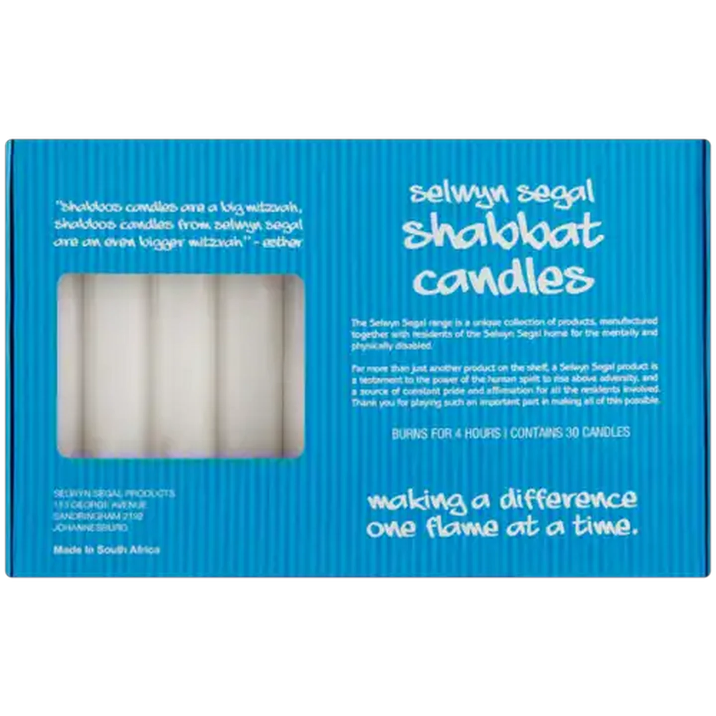 Image of Selwyn Segal Shabbat Candles 30 Piece