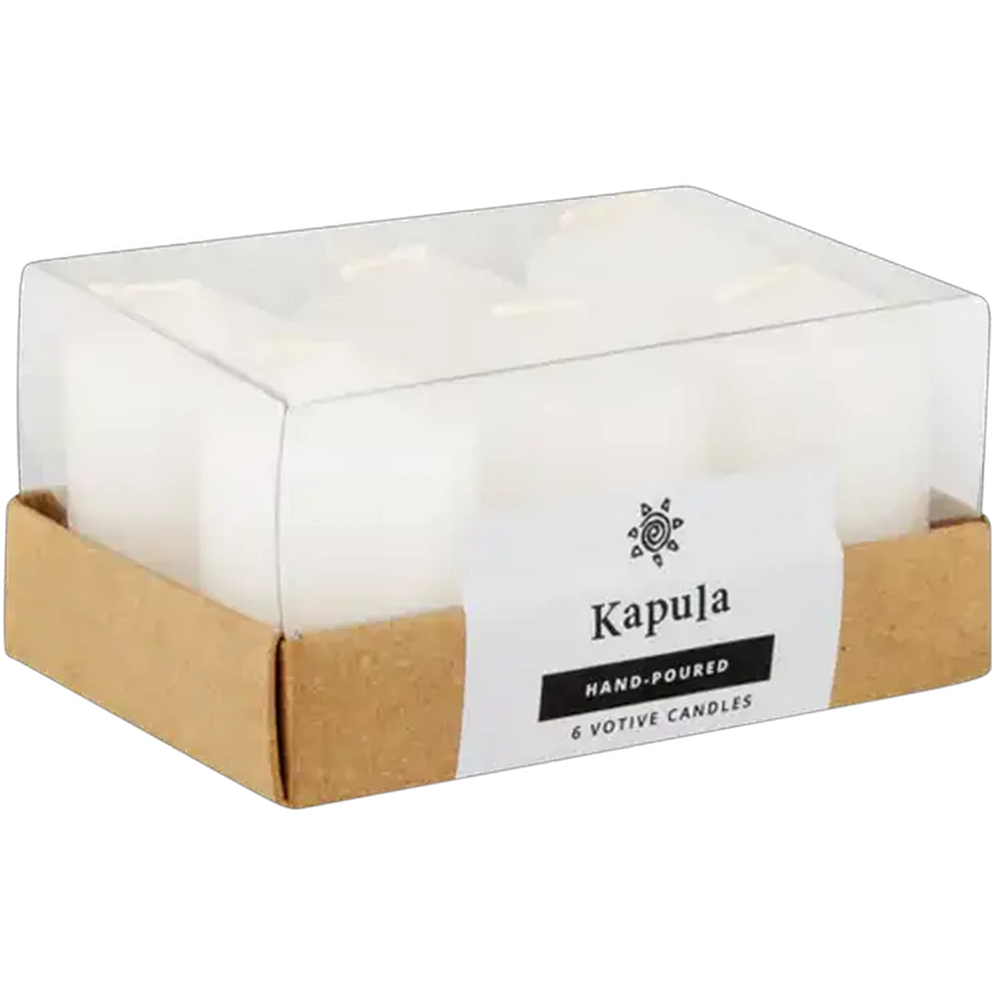 Image of Kapula White Frosted Votive Candles 6-Pack