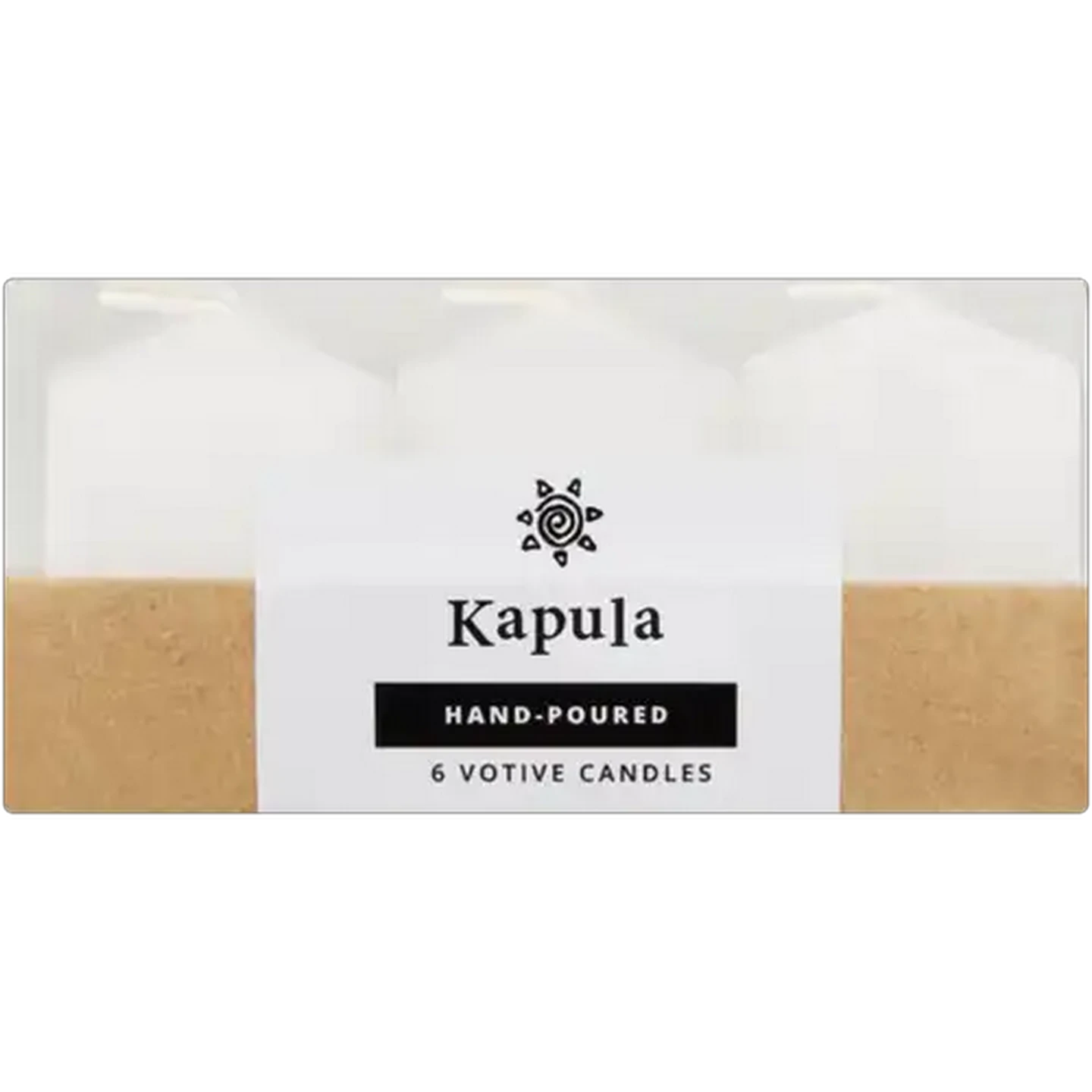 Image of Kapula White Frosted Votive Candles 6-Pack
