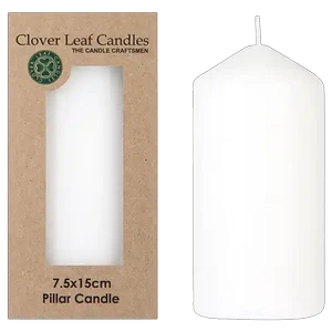 Checkers Sixty60 | Clover Leaf Candles White Pillar Candle 15cm