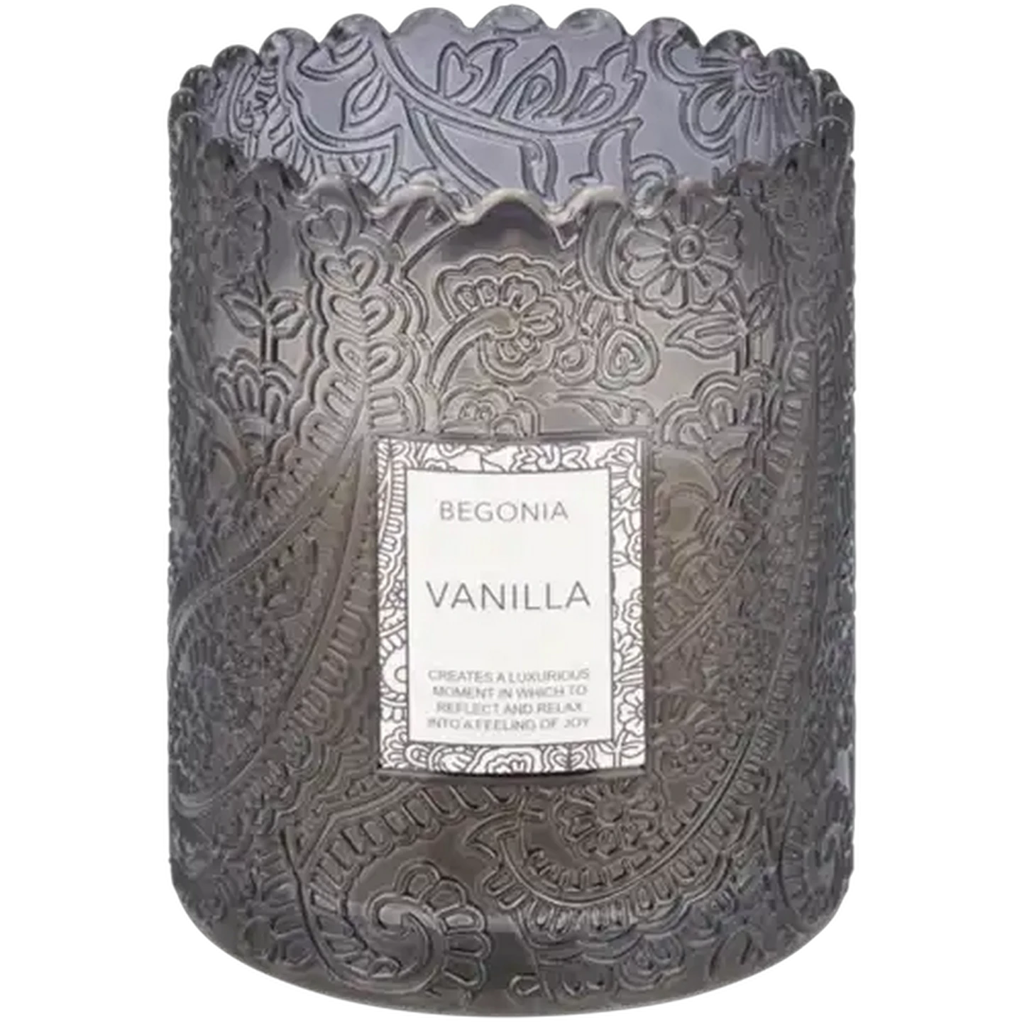 Image of Begonia Vanilla Scented Candle 10cm