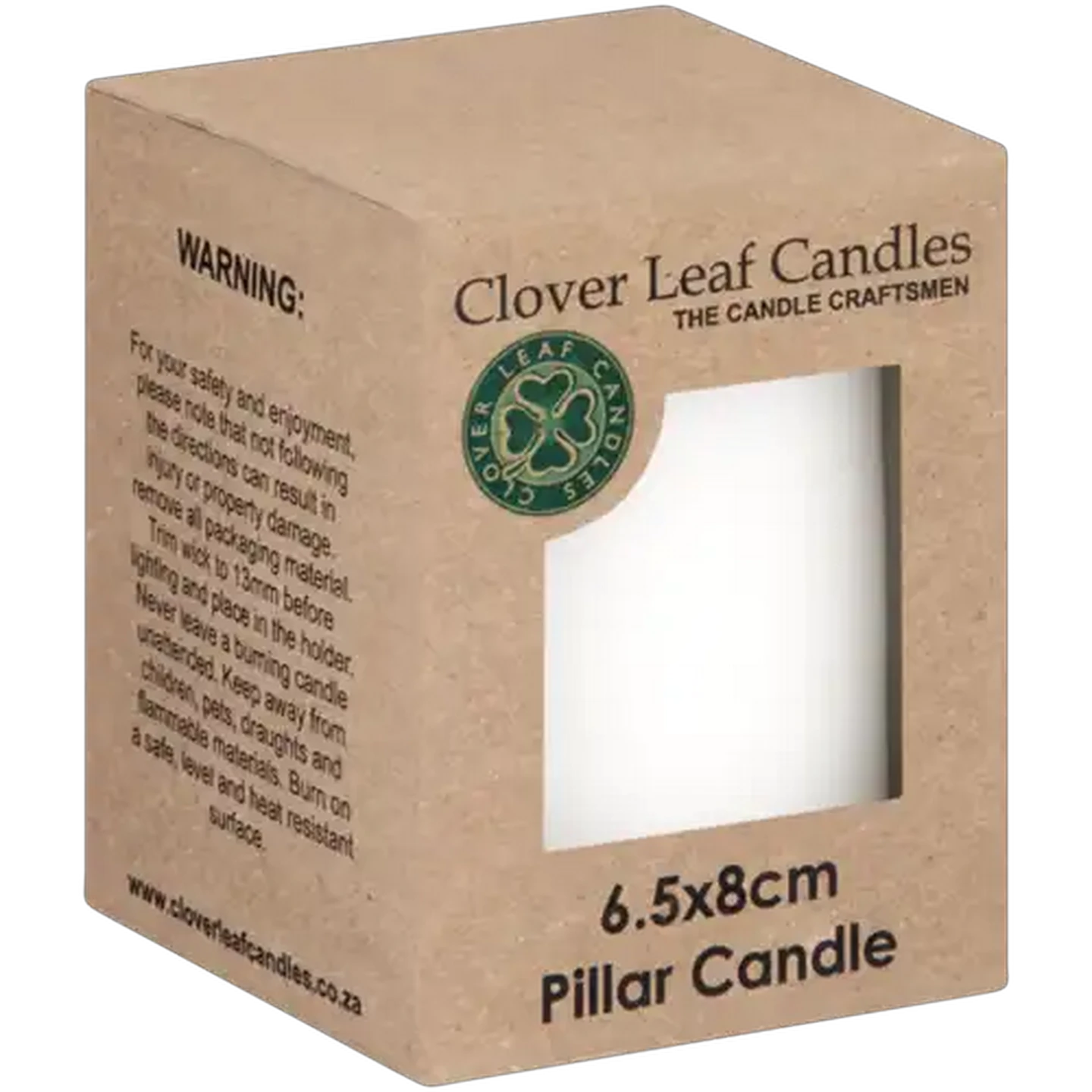 Image of Clover Leaf Candles Pillar Candle 65mm x 80mm