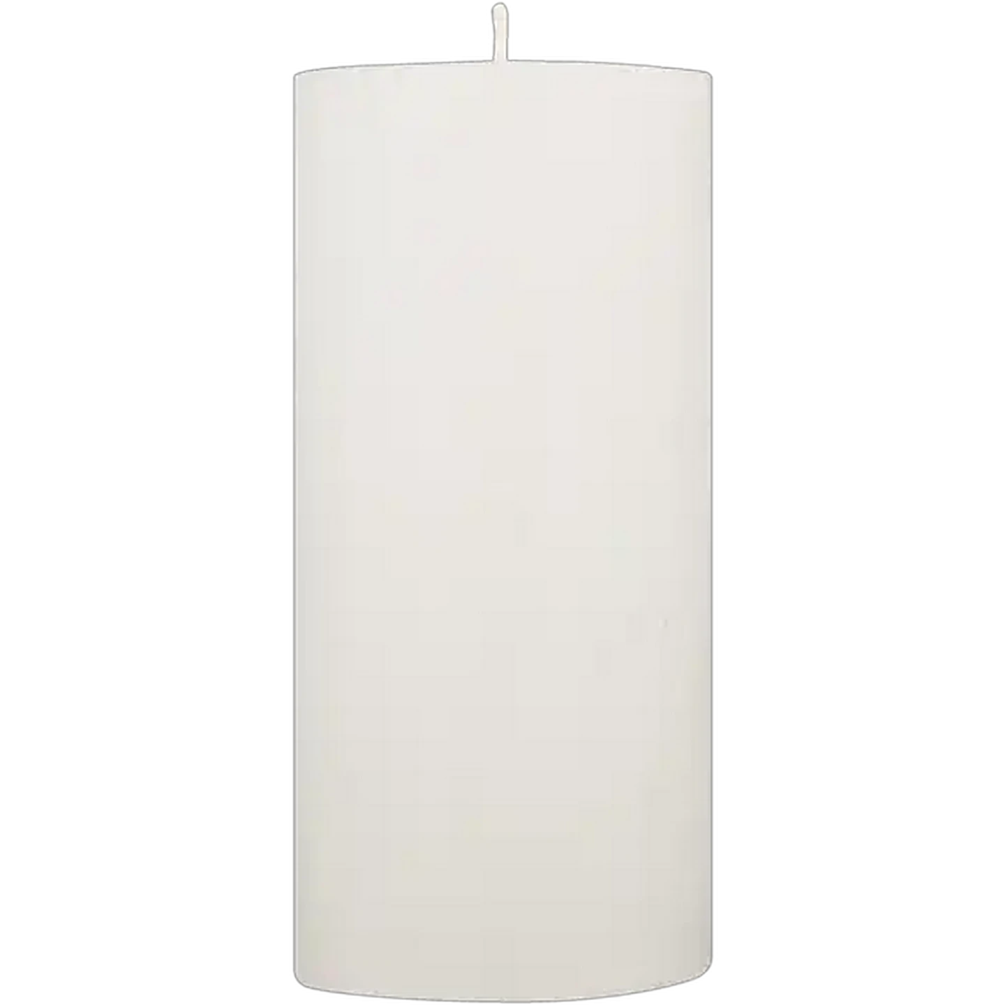 Image of Kapula White Frosted Pillar Candle 15cm