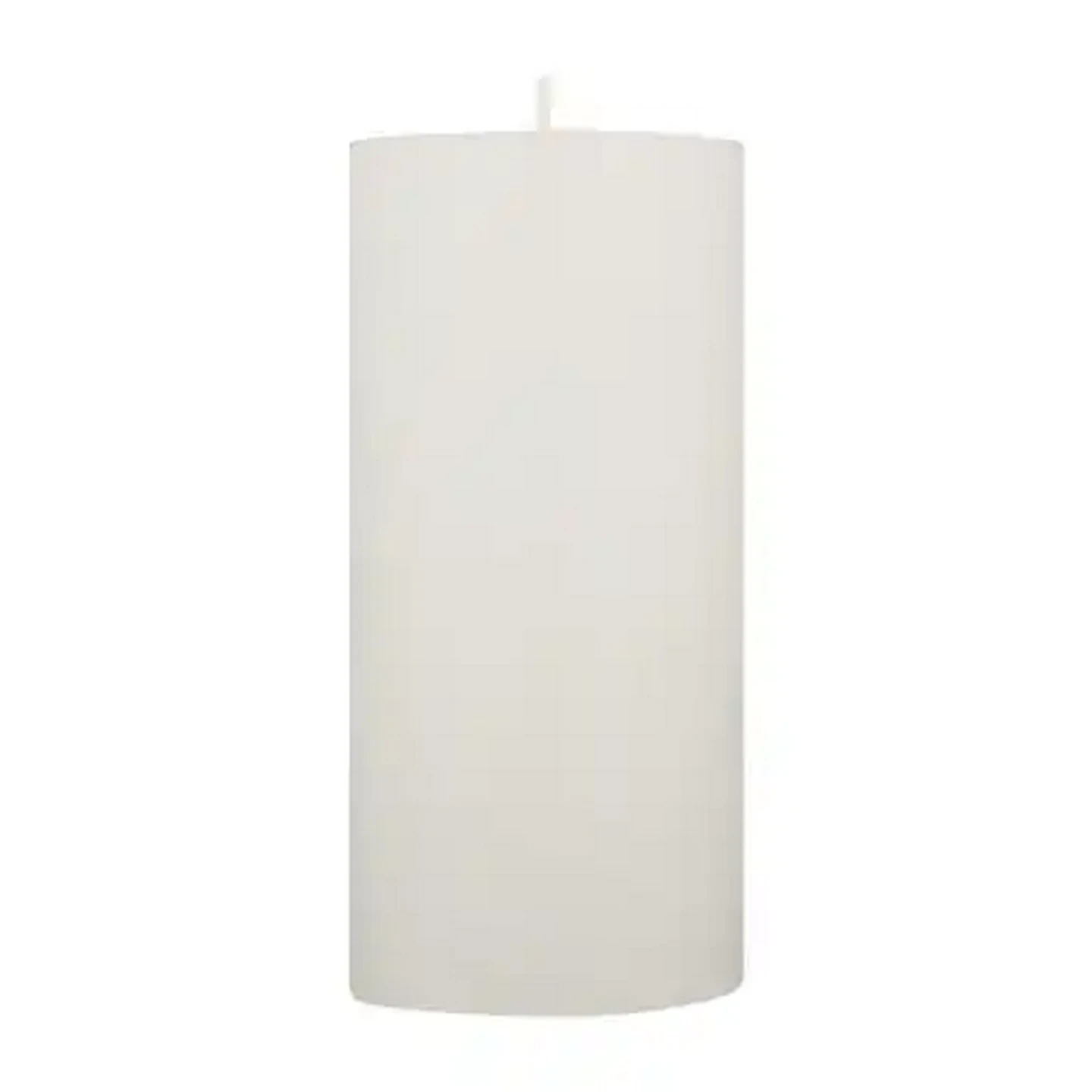 Image of Kapula White Frosted Pillar Candle 15cm