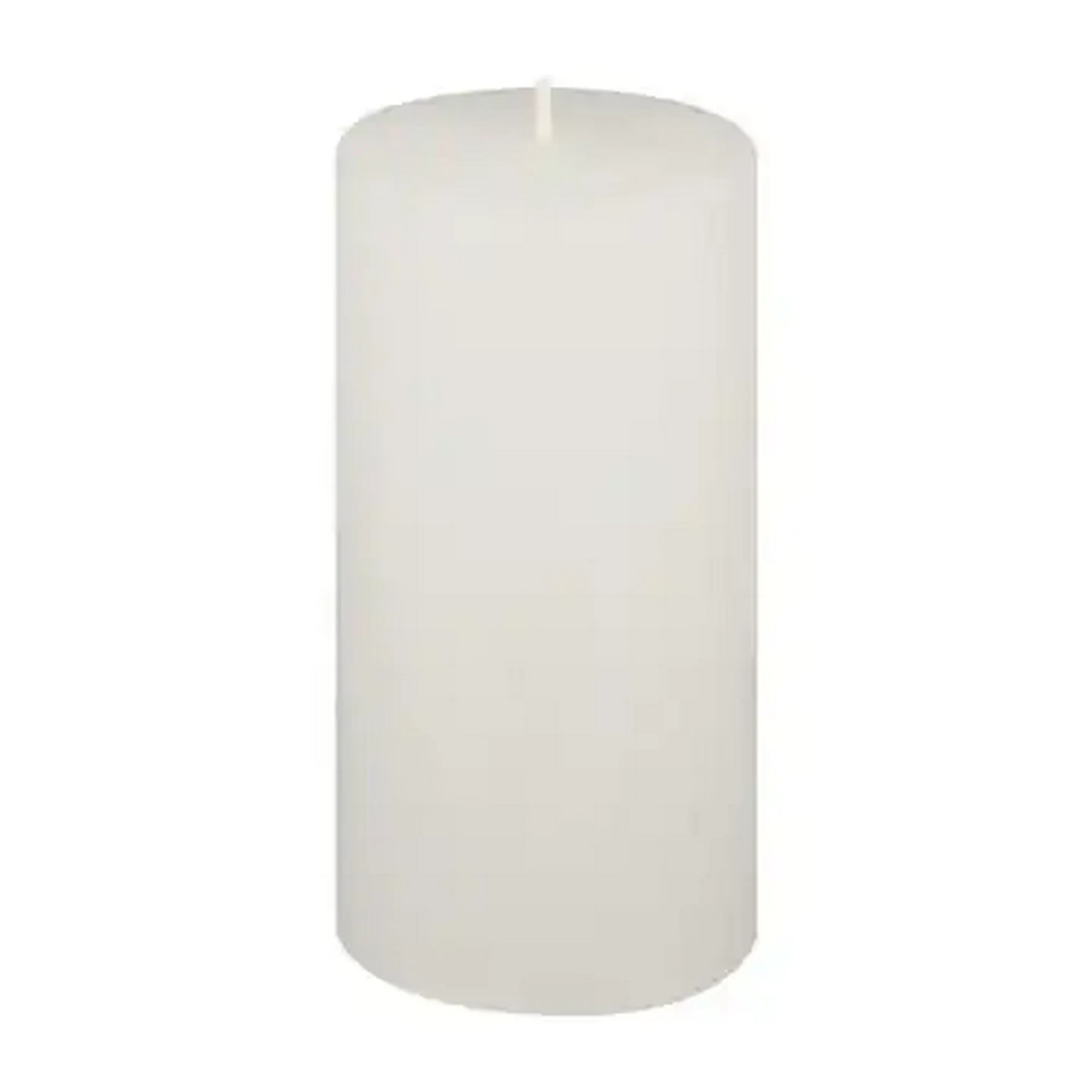 Image of Kapula White Frosted Pillar Candle 15cm