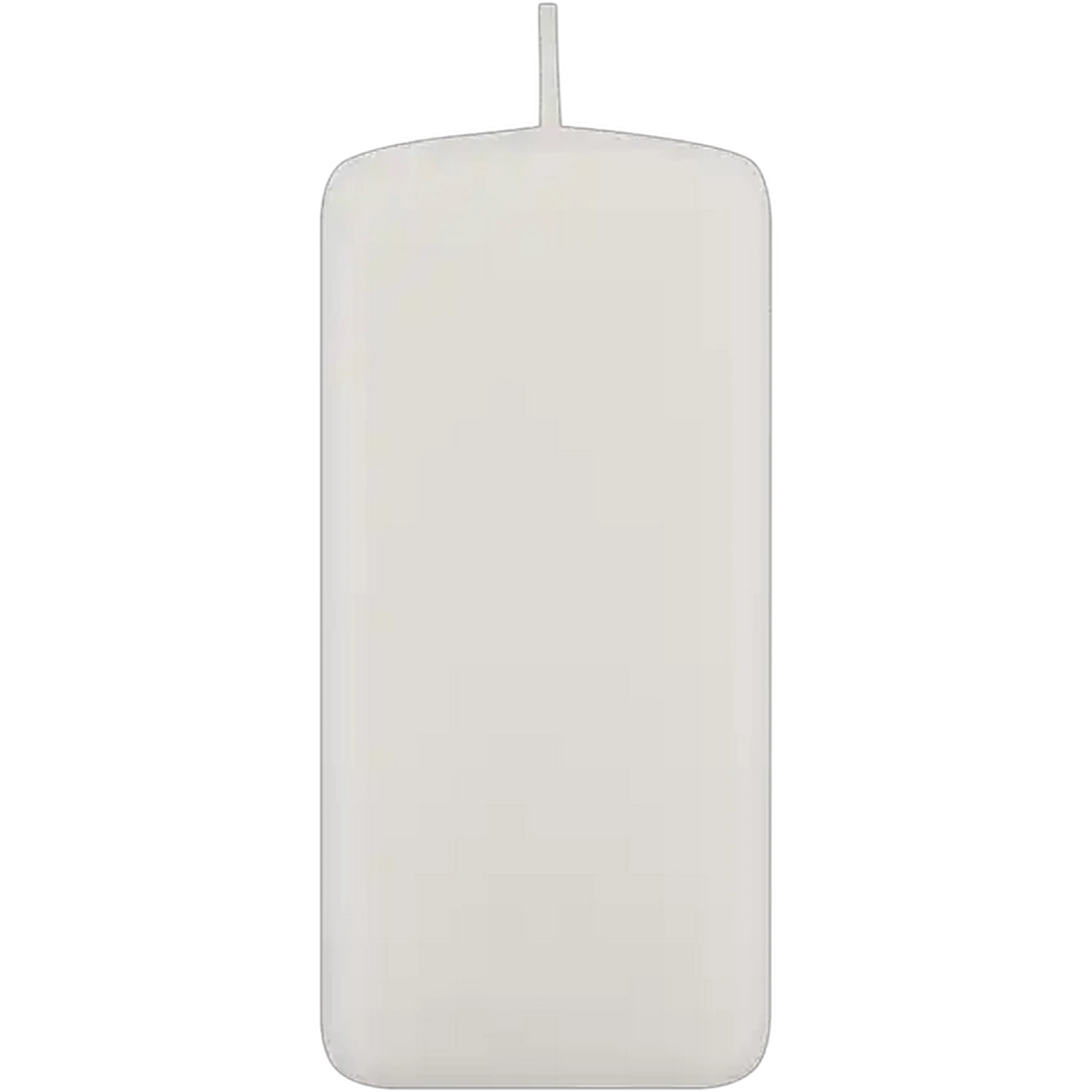 Image of Clover Leaf Candles White Square Pillar Candle 13.5cm